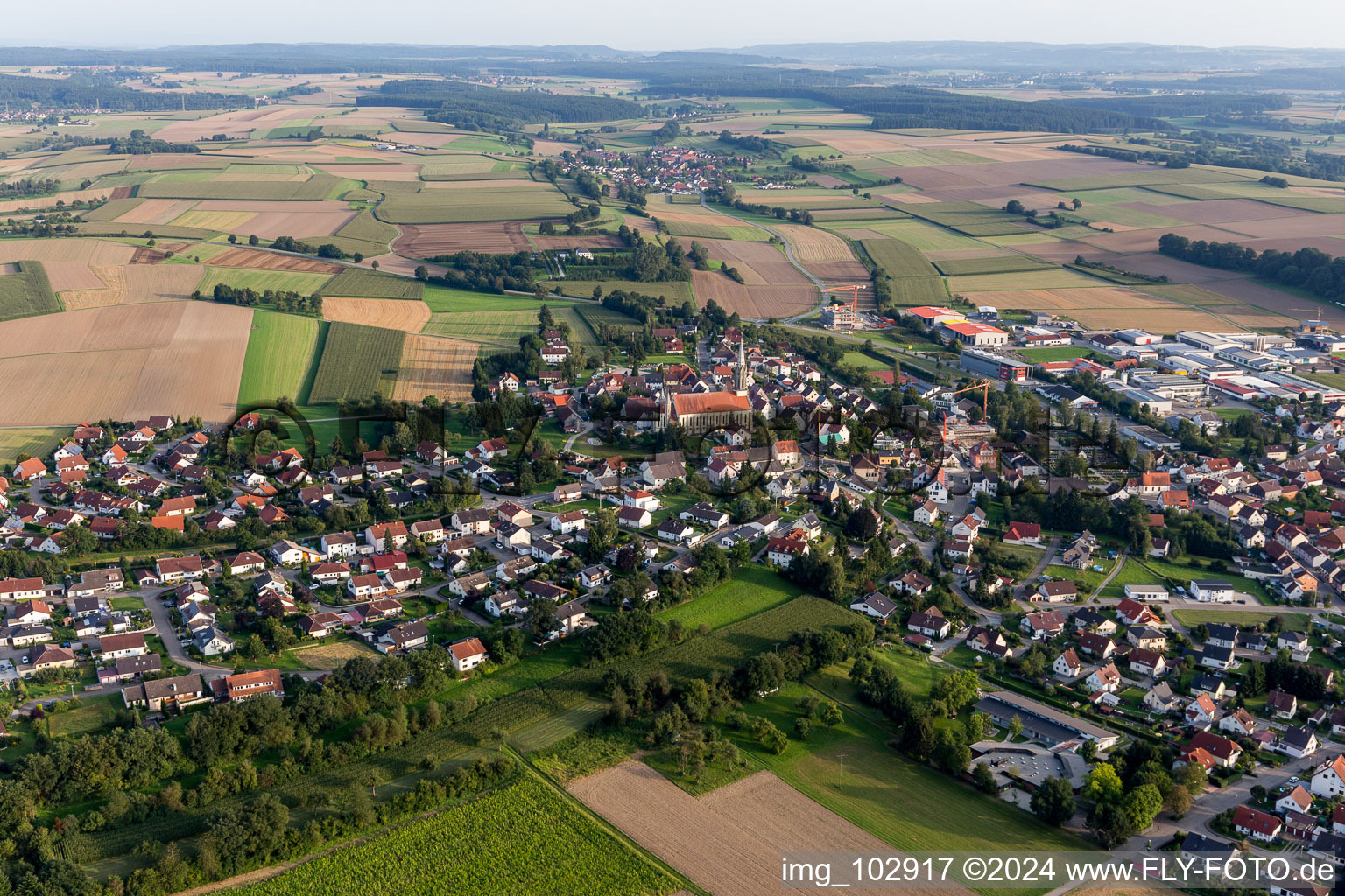 Vue aérienne de Beizkofen dans le département Bade-Wurtemberg, Allemagne