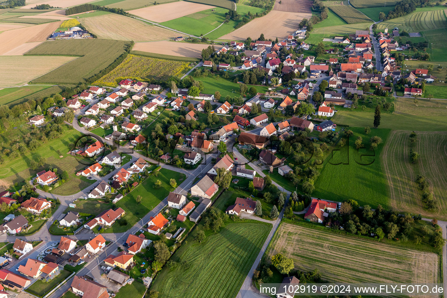 Vue aérienne de Quartier Völlkofen in Hohentengen dans le département Bade-Wurtemberg, Allemagne