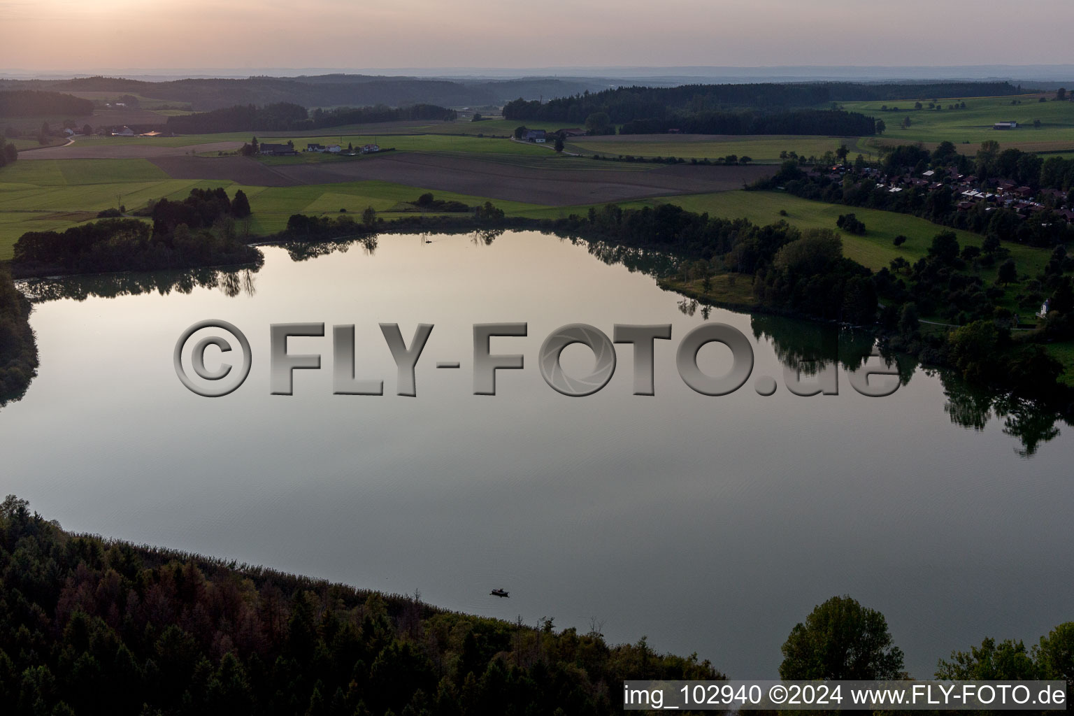 Photographie aérienne de Illmensee dans le département Bade-Wurtemberg, Allemagne