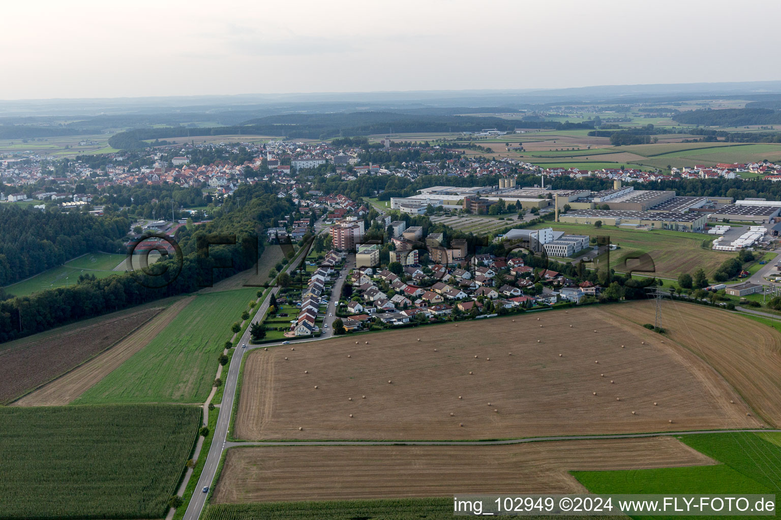 Vue aérienne de À l'aéroport à Pfullendorf dans le département Bade-Wurtemberg, Allemagne