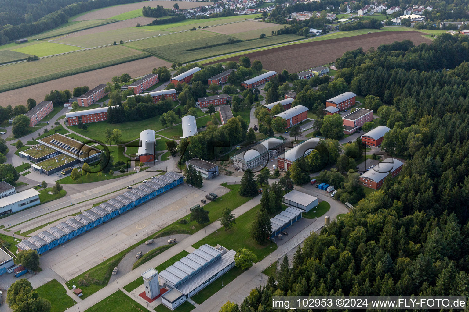 À l'aéroport à Pfullendorf dans le département Bade-Wurtemberg, Allemagne d'en haut