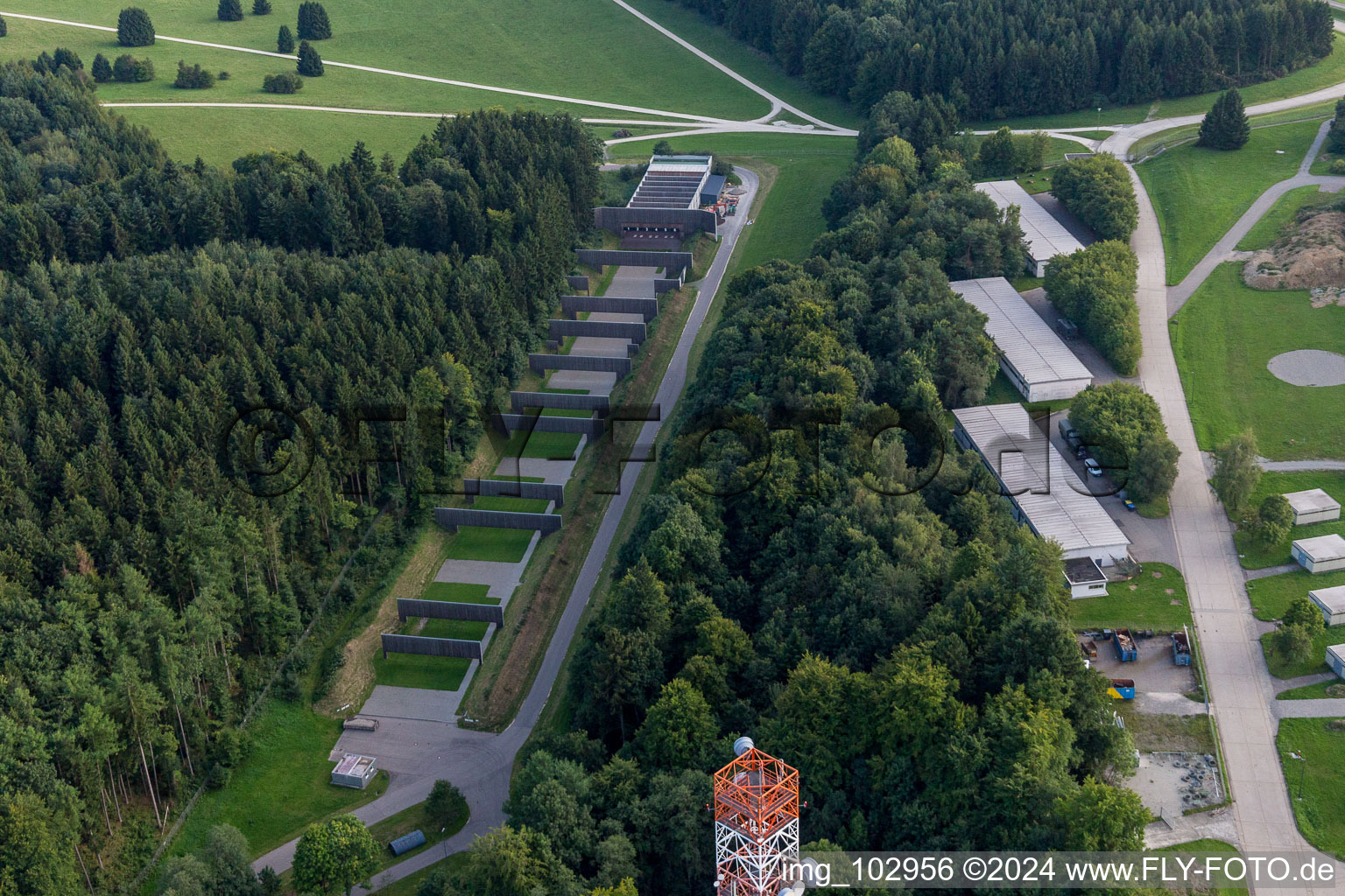 À l'aéroport à Pfullendorf dans le département Bade-Wurtemberg, Allemagne vue d'en haut