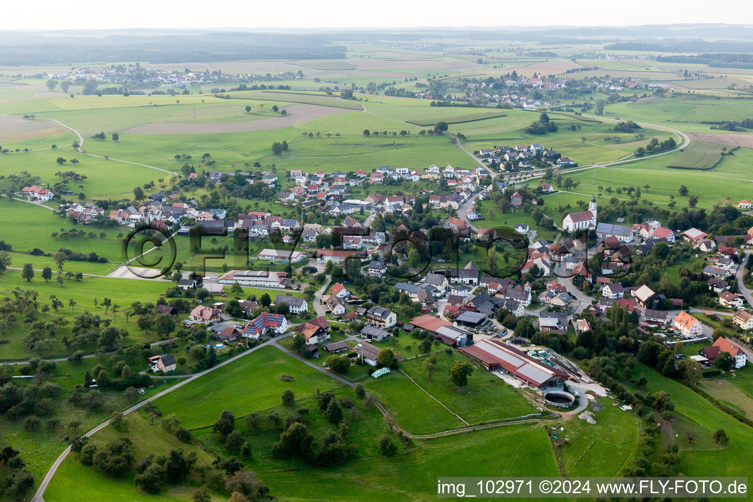 Photographie aérienne de Mühlingen dans le département Bade-Wurtemberg, Allemagne