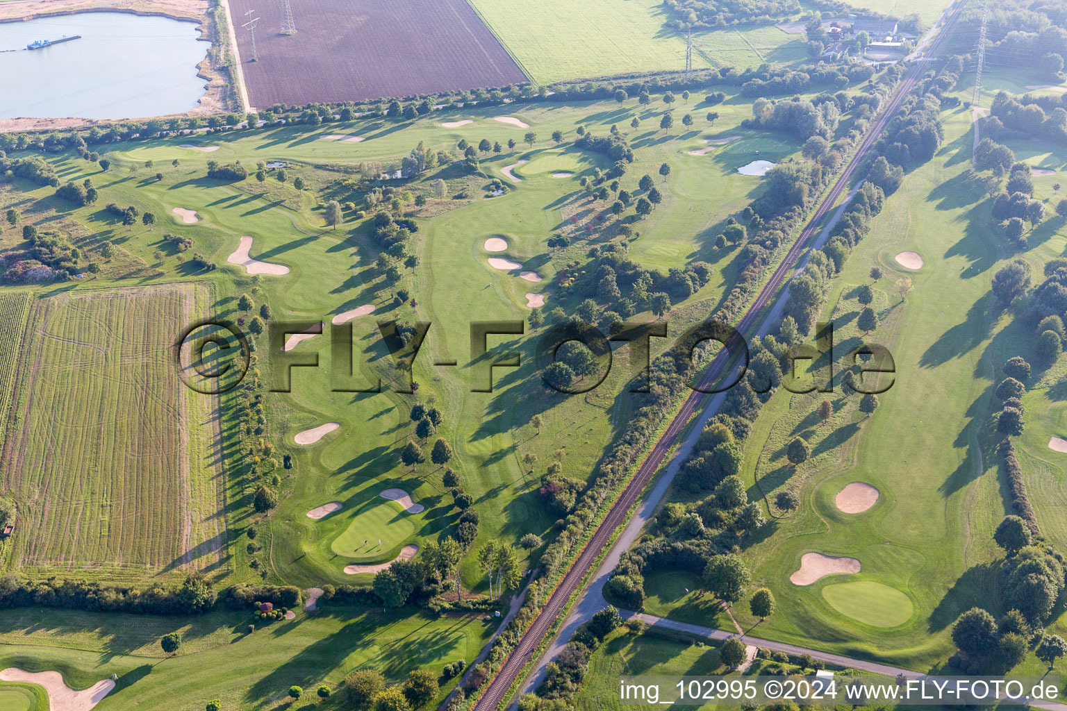 Club de golf à Bensheim dans le département Hesse, Allemagne hors des airs