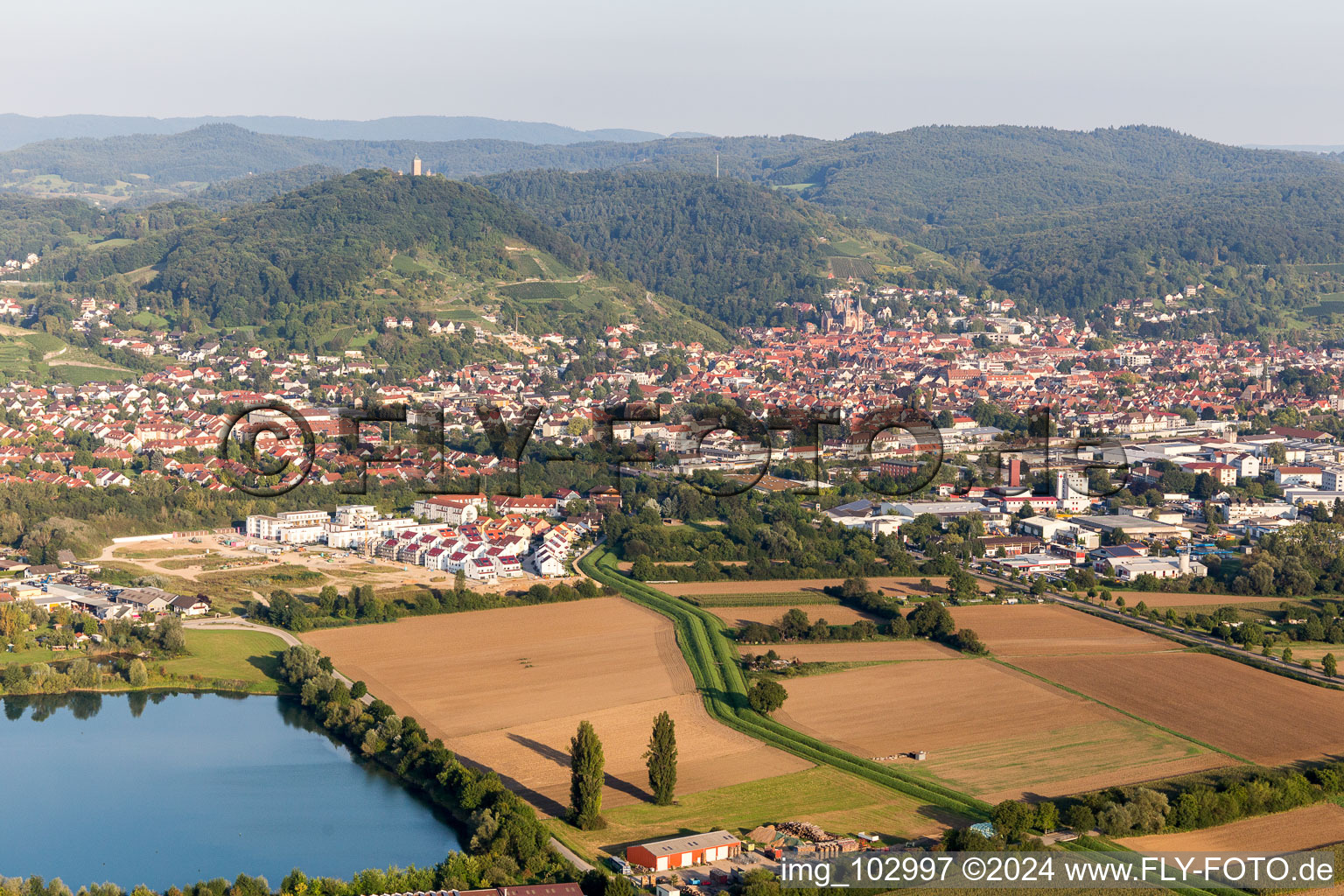 Heppenheim dans le département Hesse, Allemagne vu d'un drone