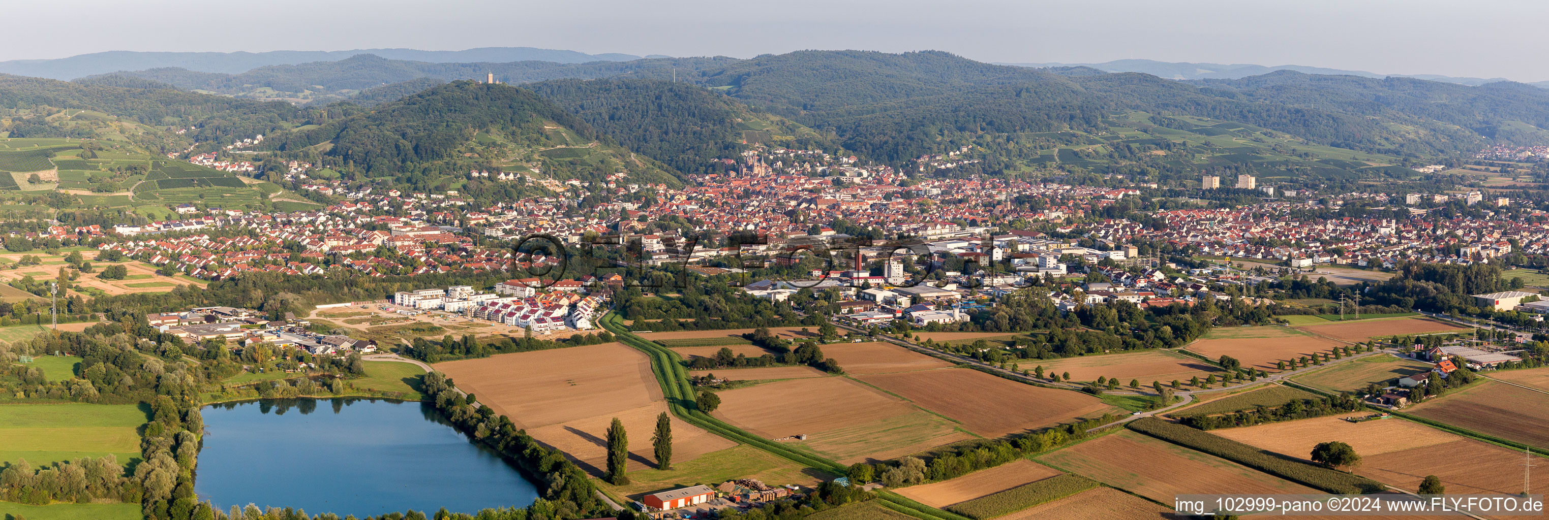 Photographie aérienne de Heppenheim dans le département Hesse, Allemagne