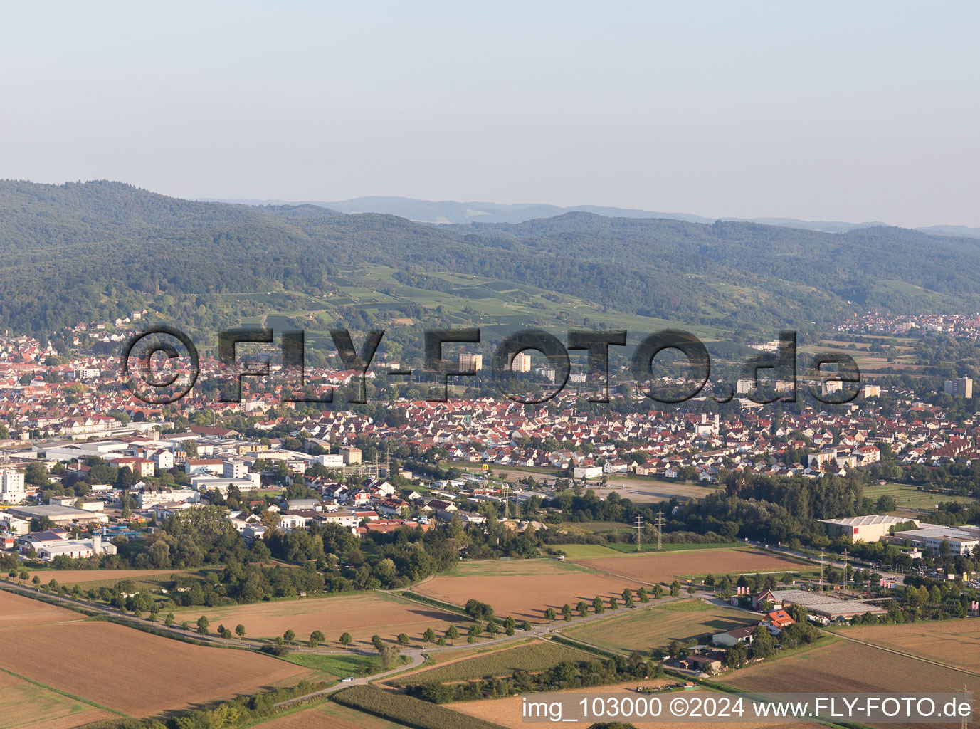 Heppenheim dans le département Hesse, Allemagne d'en haut