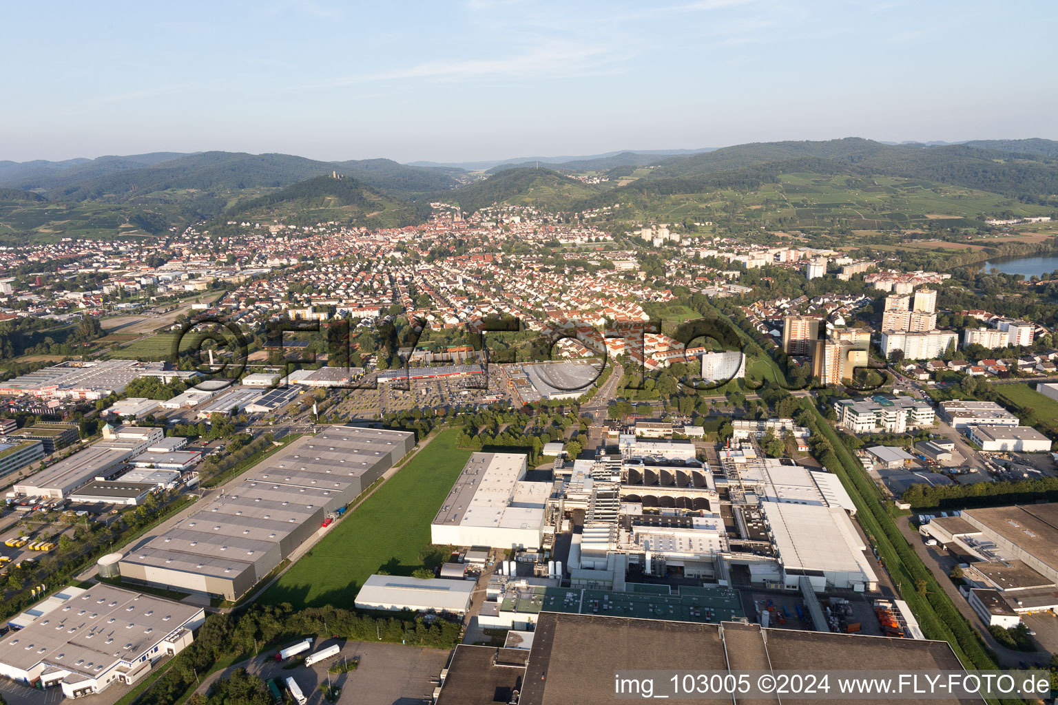 Heppenheim dans le département Hesse, Allemagne vue du ciel