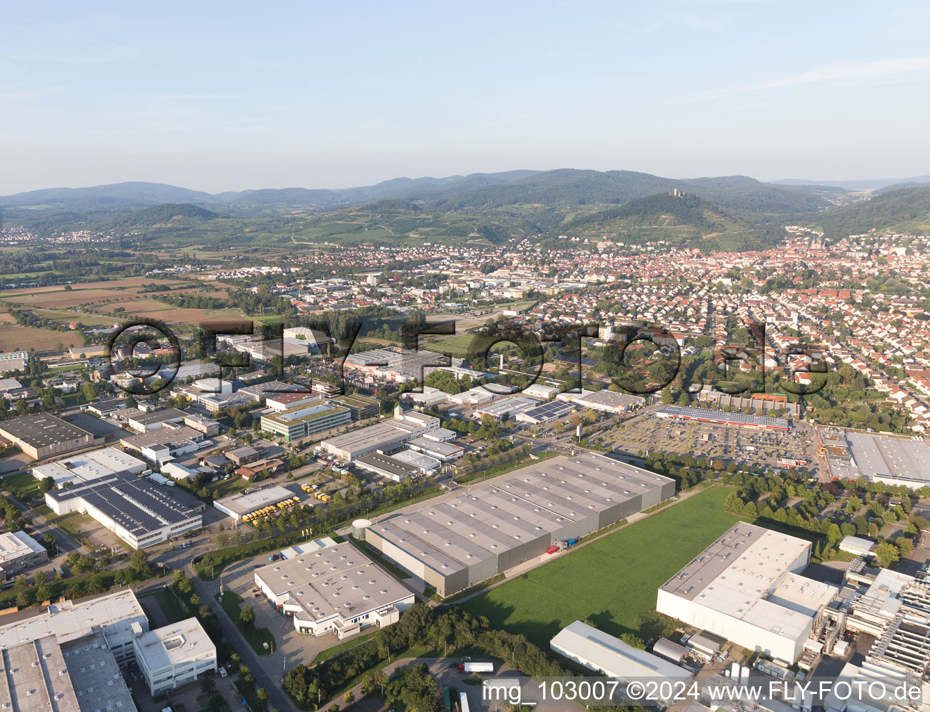 Enregistrement par drone de Heppenheim dans le département Hesse, Allemagne