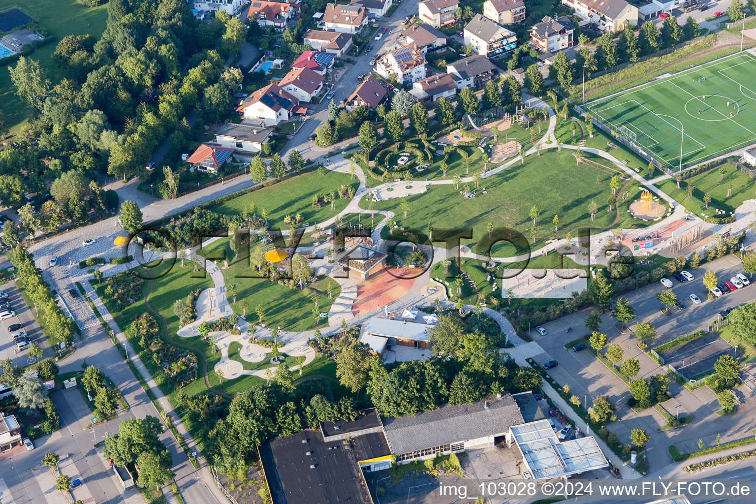 Vue aérienne de Hemsbach dans le département Bade-Wurtemberg, Allemagne