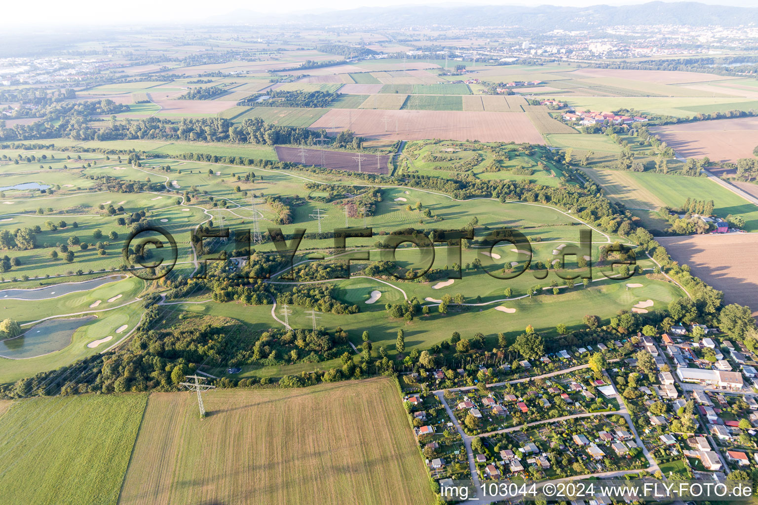 Vue aérienne de Heddesheim dans le département Bade-Wurtemberg, Allemagne