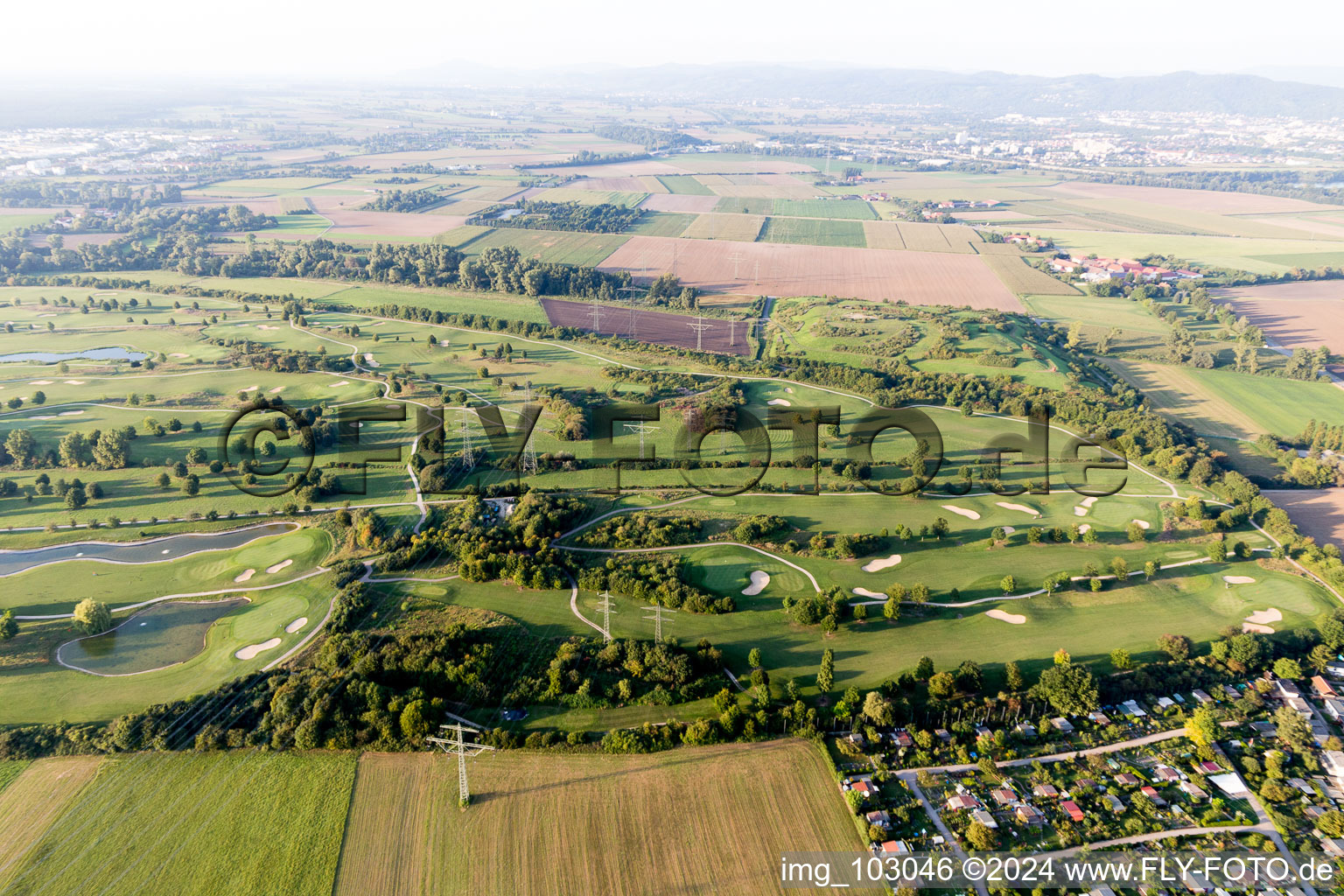 Vue oblique de Heddesheim dans le département Bade-Wurtemberg, Allemagne