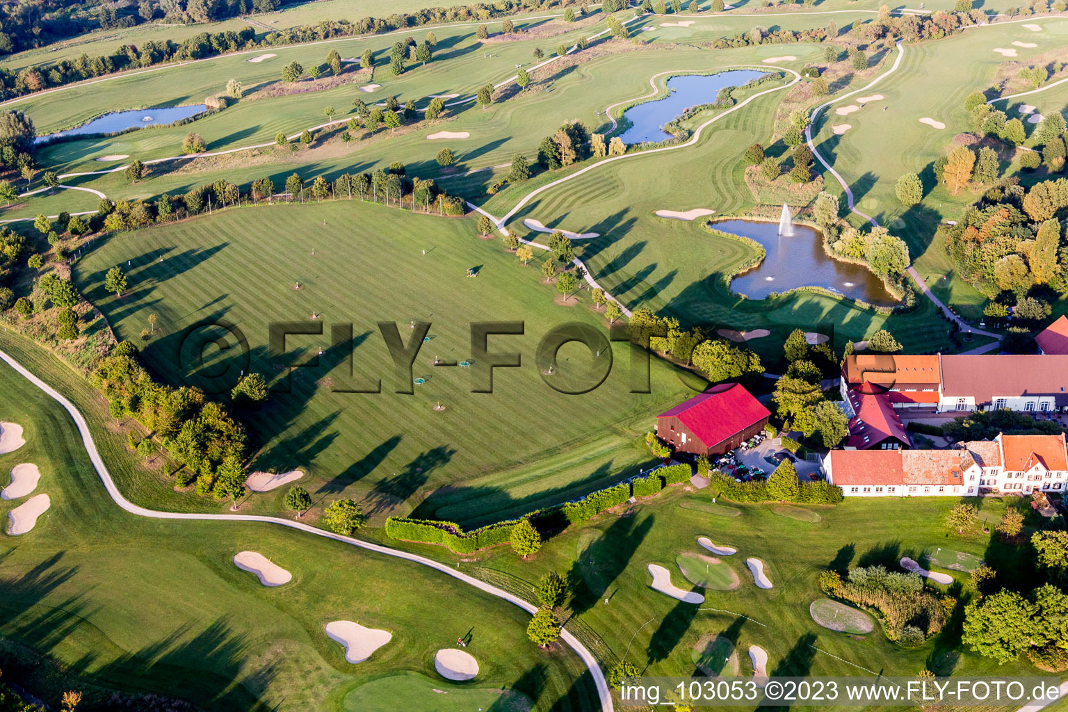 Photographie aérienne de Terrain de golf Heddesheim Gut Neuzenhof à Heddesheim dans le département Bade-Wurtemberg, Allemagne