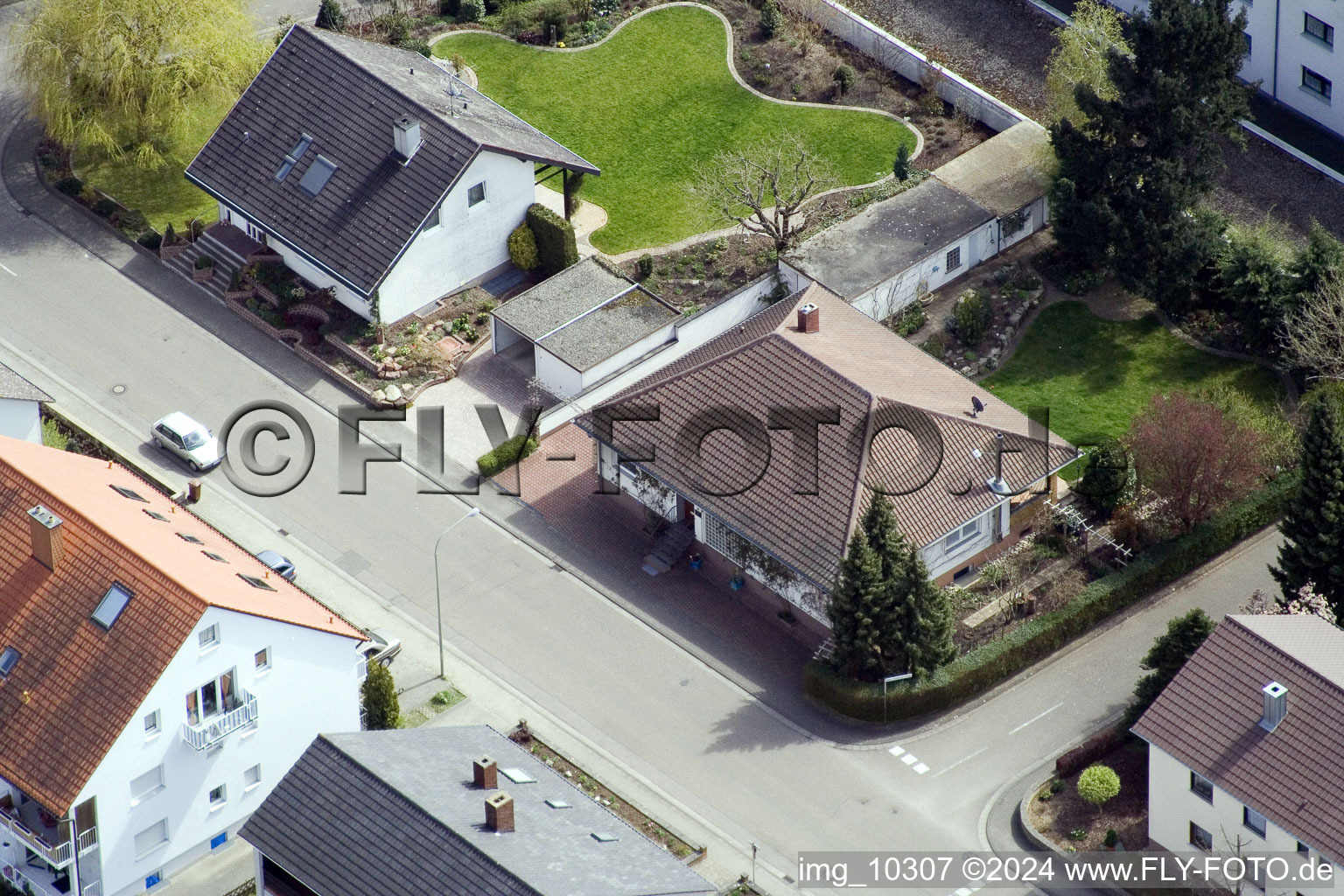 Enregistrement par drone de Kandel dans le département Rhénanie-Palatinat, Allemagne