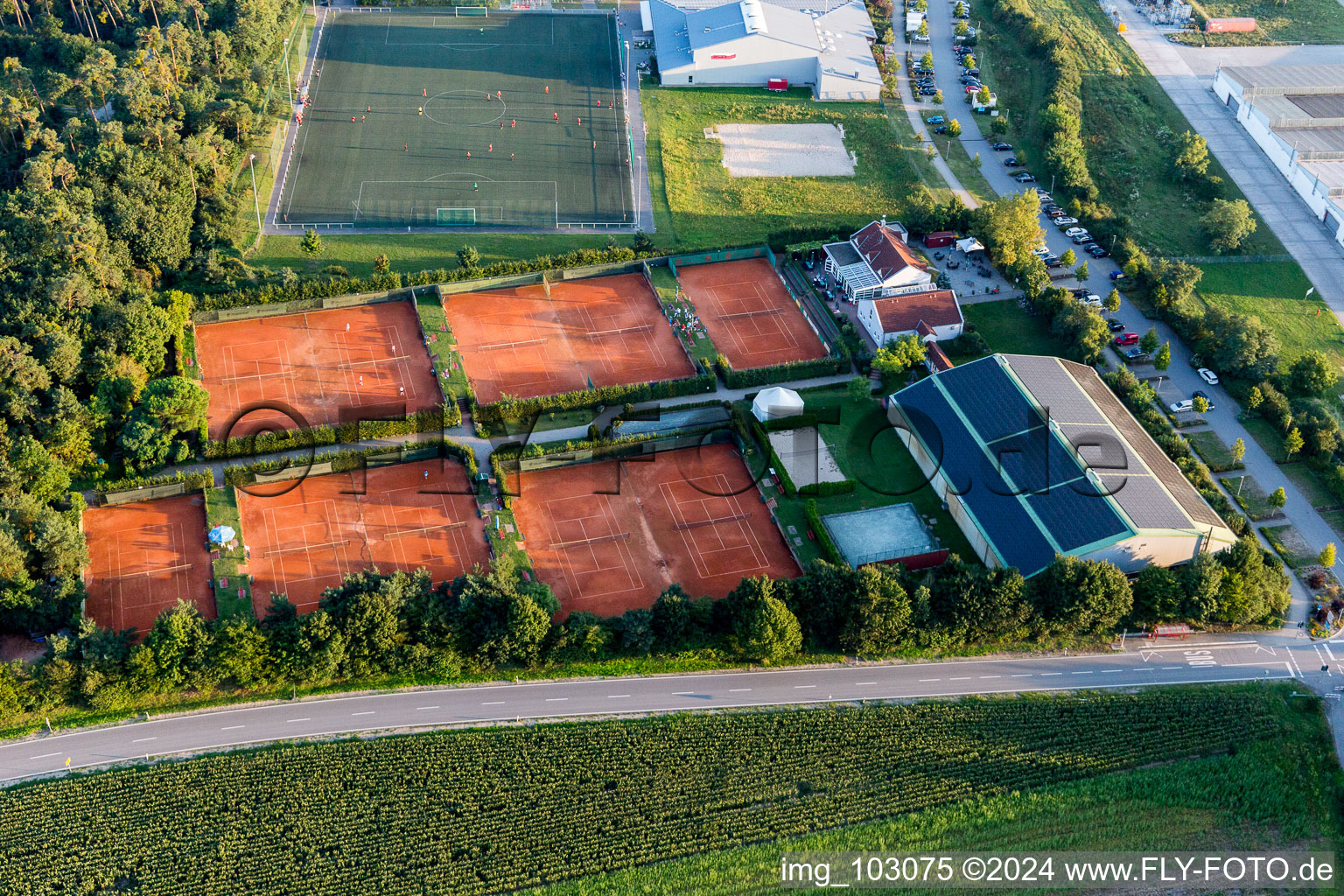 Lorsch dans le département Hesse, Allemagne du point de vue du drone