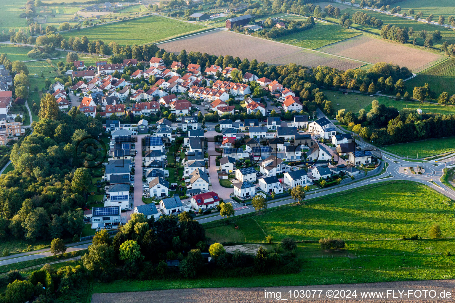 Lorsch dans le département Hesse, Allemagne vu d'un drone