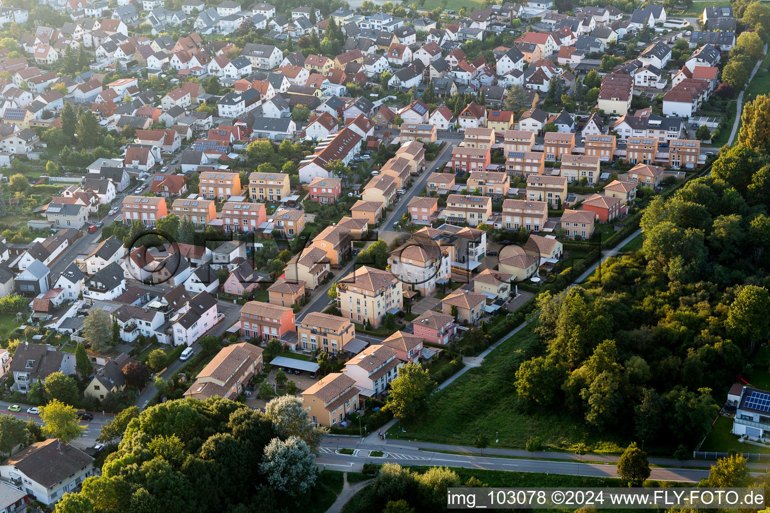 Vue aérienne de Lorsch dans le département Hesse, Allemagne