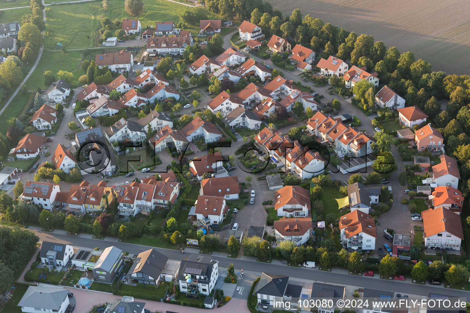 Vue oblique de Lorsch dans le département Hesse, Allemagne