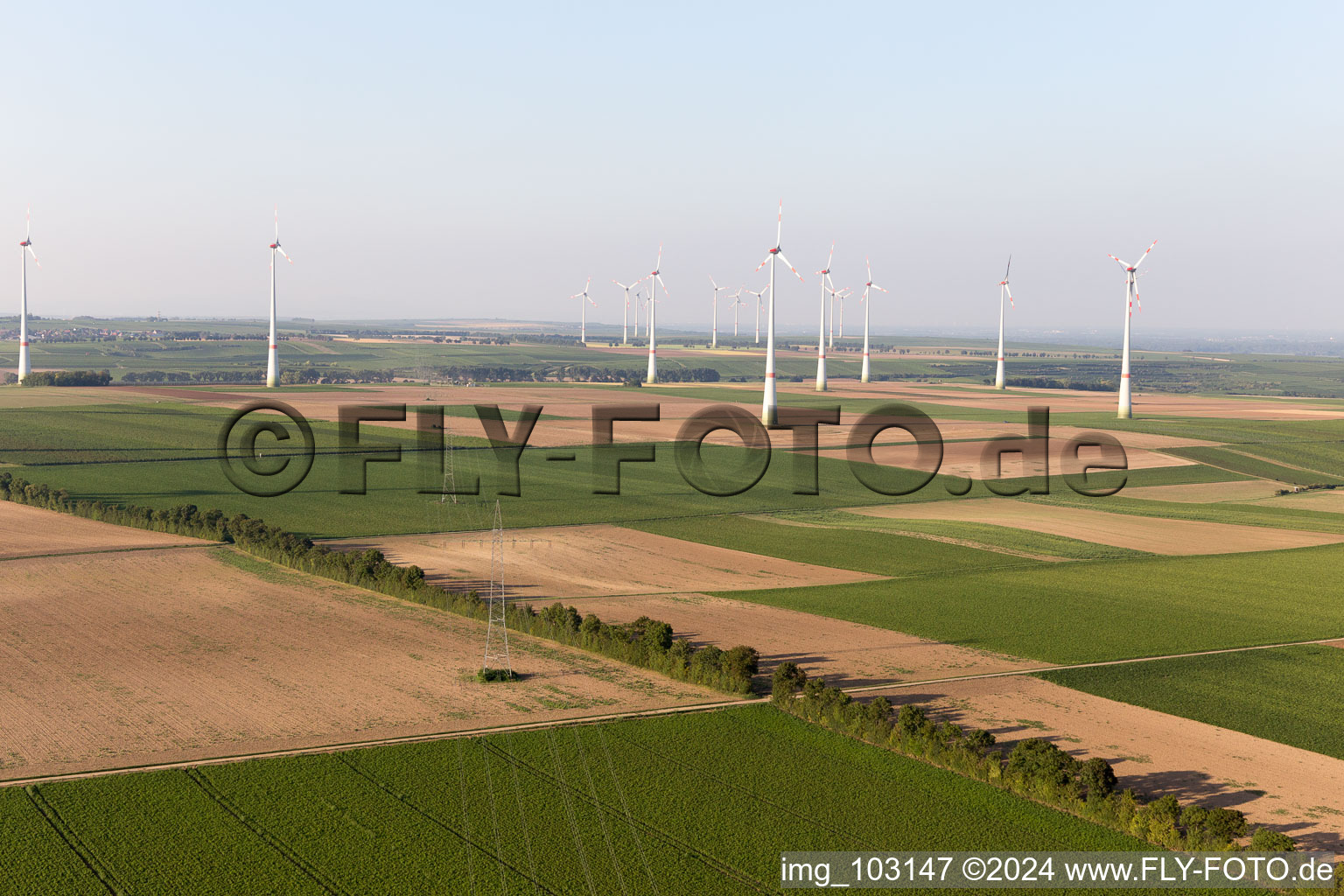 Photographie aérienne de Bechtheim dans le département Rhénanie-Palatinat, Allemagne