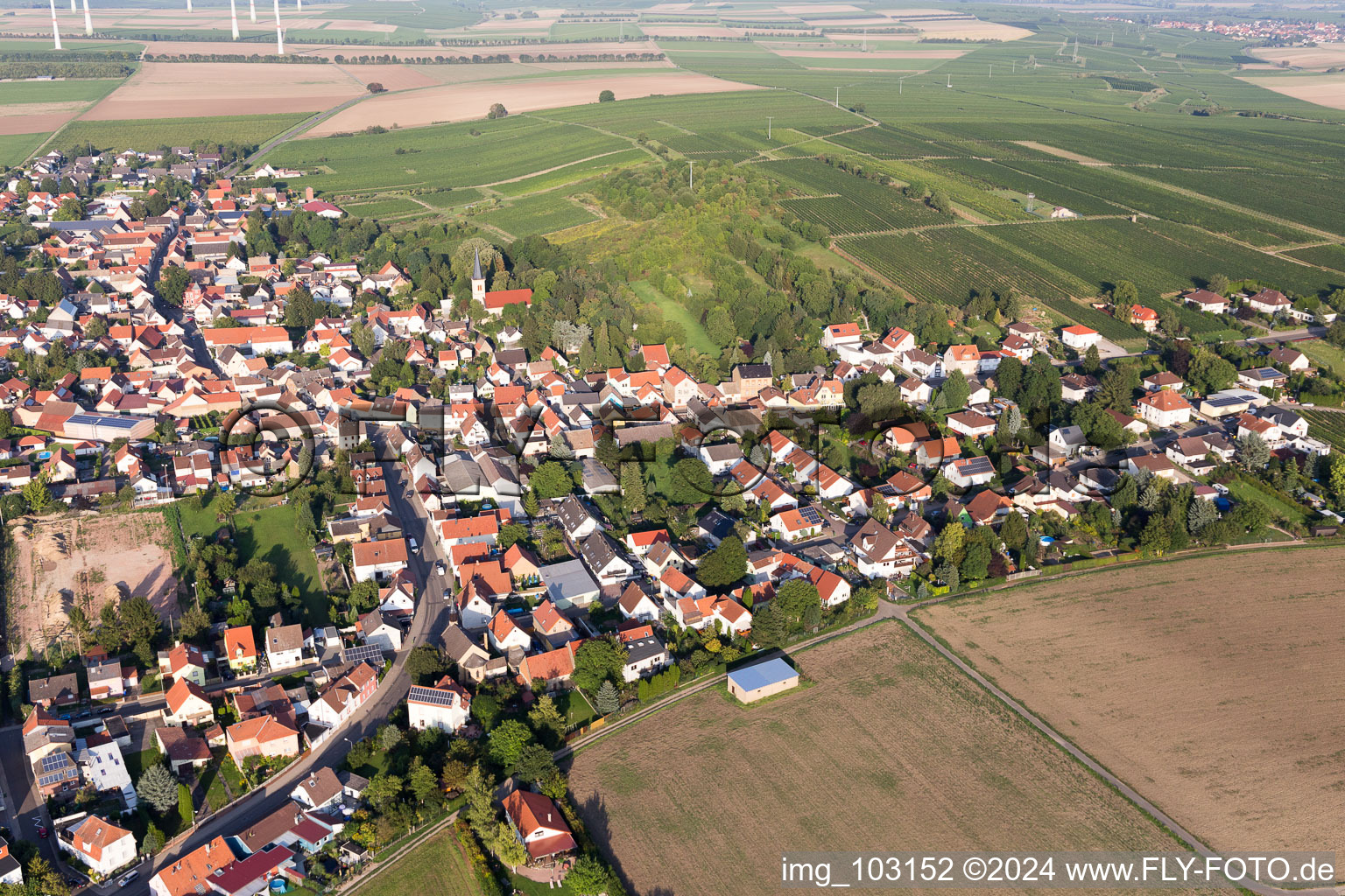 Quartier Heßloch in Dittelsheim-Heßloch dans le département Rhénanie-Palatinat, Allemagne vue du ciel