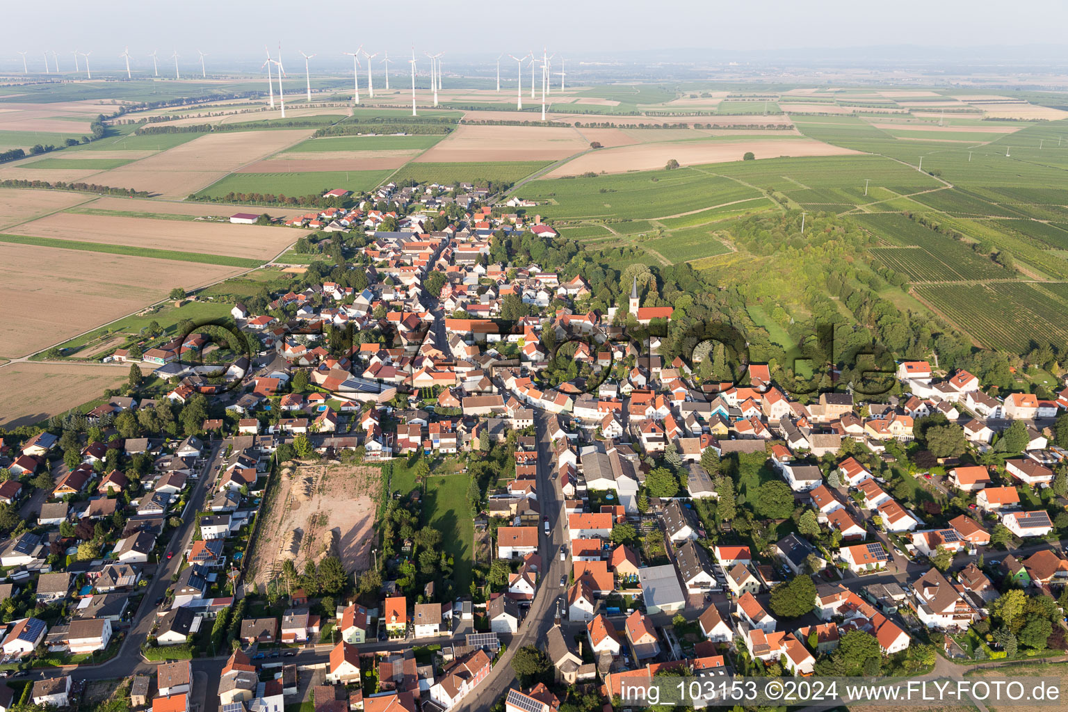 Enregistrement par drone de Quartier Heßloch in Dittelsheim-Heßloch dans le département Rhénanie-Palatinat, Allemagne