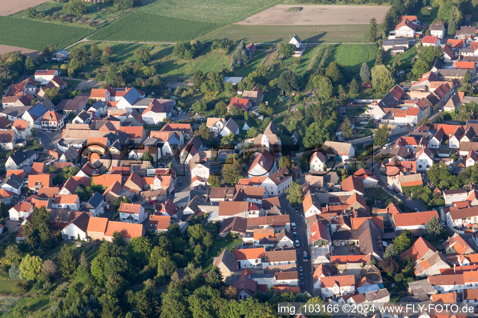 Quartier Dittelsheim in Dittelsheim-Heßloch dans le département Rhénanie-Palatinat, Allemagne hors des airs