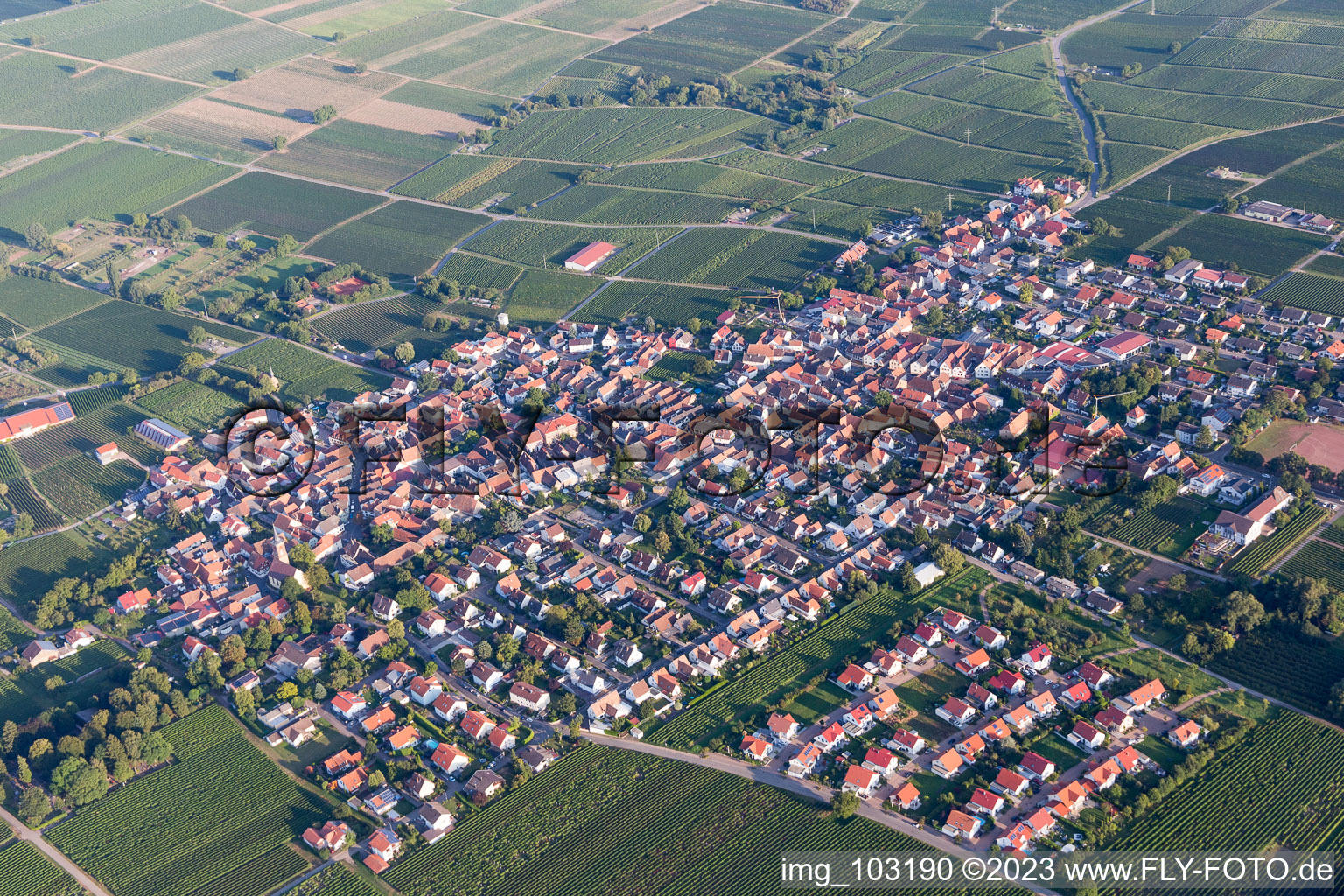 Enregistrement par drone de Quartier Nußdorf in Landau in der Pfalz dans le département Rhénanie-Palatinat, Allemagne