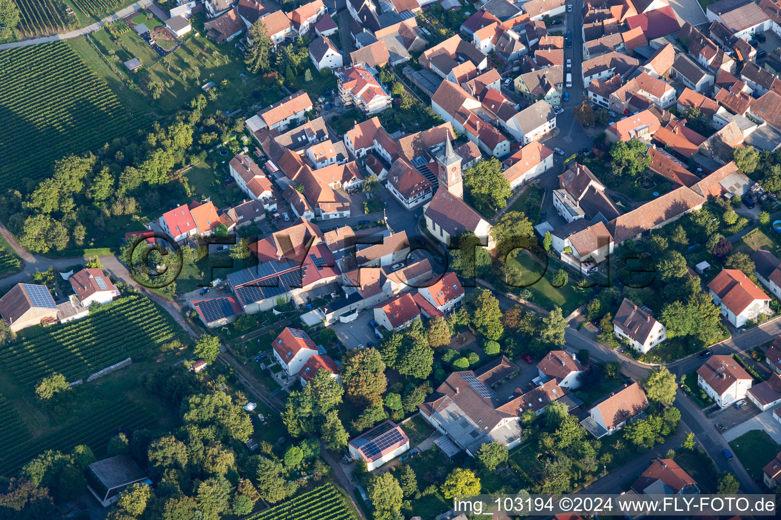 Quartier Nußdorf in Landau in der Pfalz dans le département Rhénanie-Palatinat, Allemagne du point de vue du drone