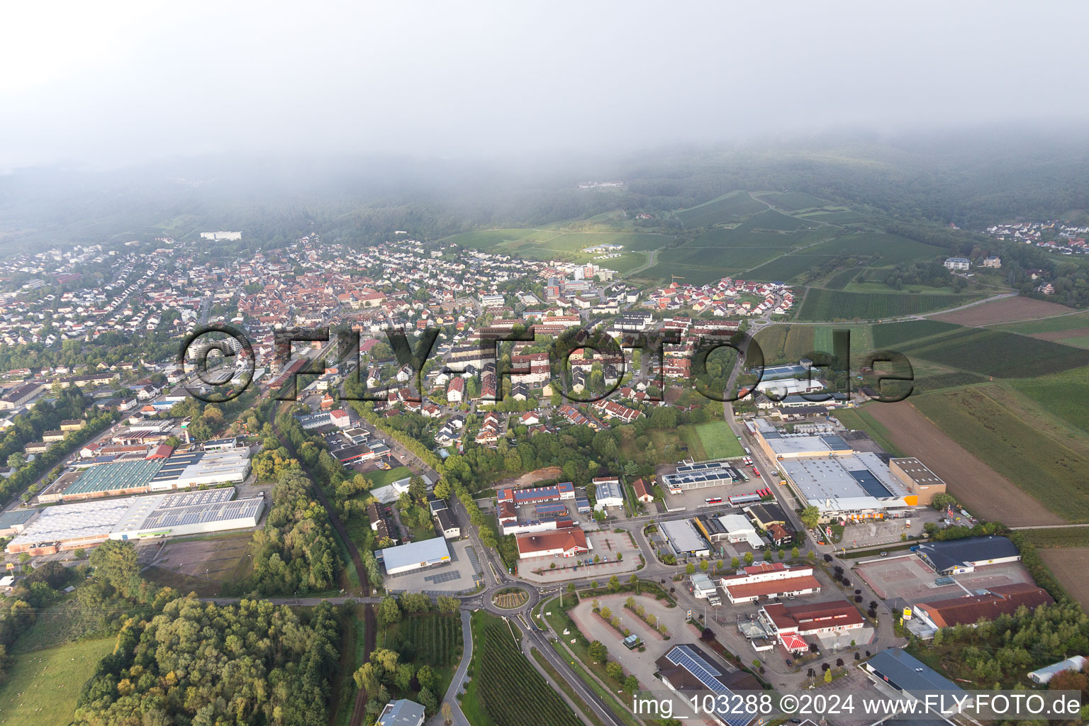 Photographie aérienne de Bad Bergzabern dans le département Rhénanie-Palatinat, Allemagne