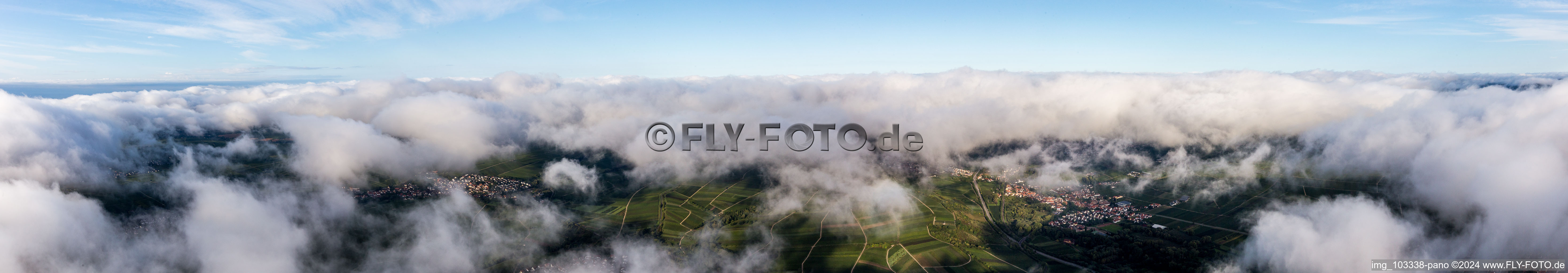 Vue aérienne de Panorama à Ranschbach dans le département Rhénanie-Palatinat, Allemagne