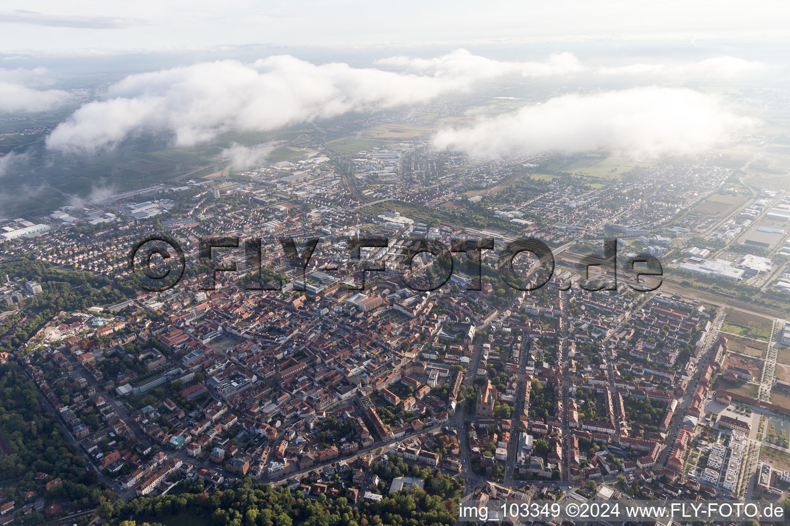 Landau in der Pfalz dans le département Rhénanie-Palatinat, Allemagne depuis l'avion