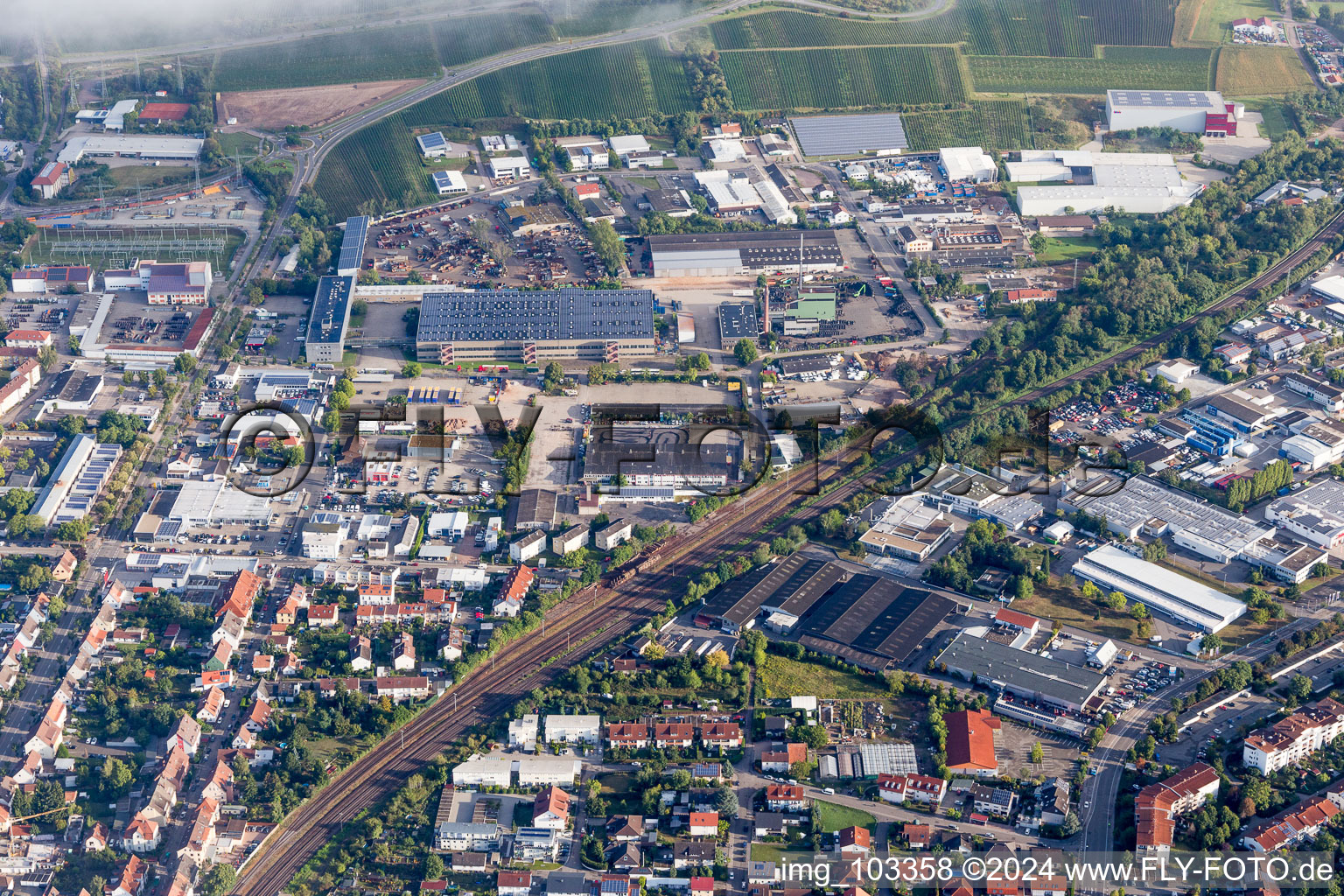 Vue oblique de Landau Nord à Landau in der Pfalz dans le département Rhénanie-Palatinat, Allemagne