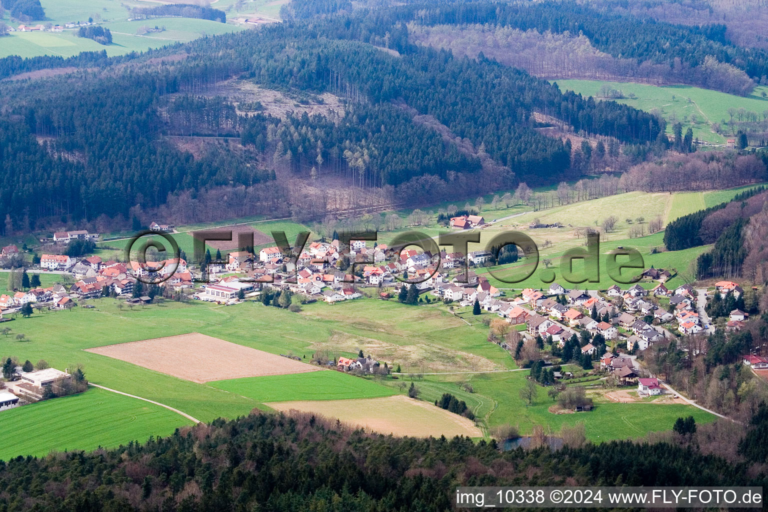 Vue oblique de Quartier Wahlen in Grasellenbach dans le département Hesse, Allemagne