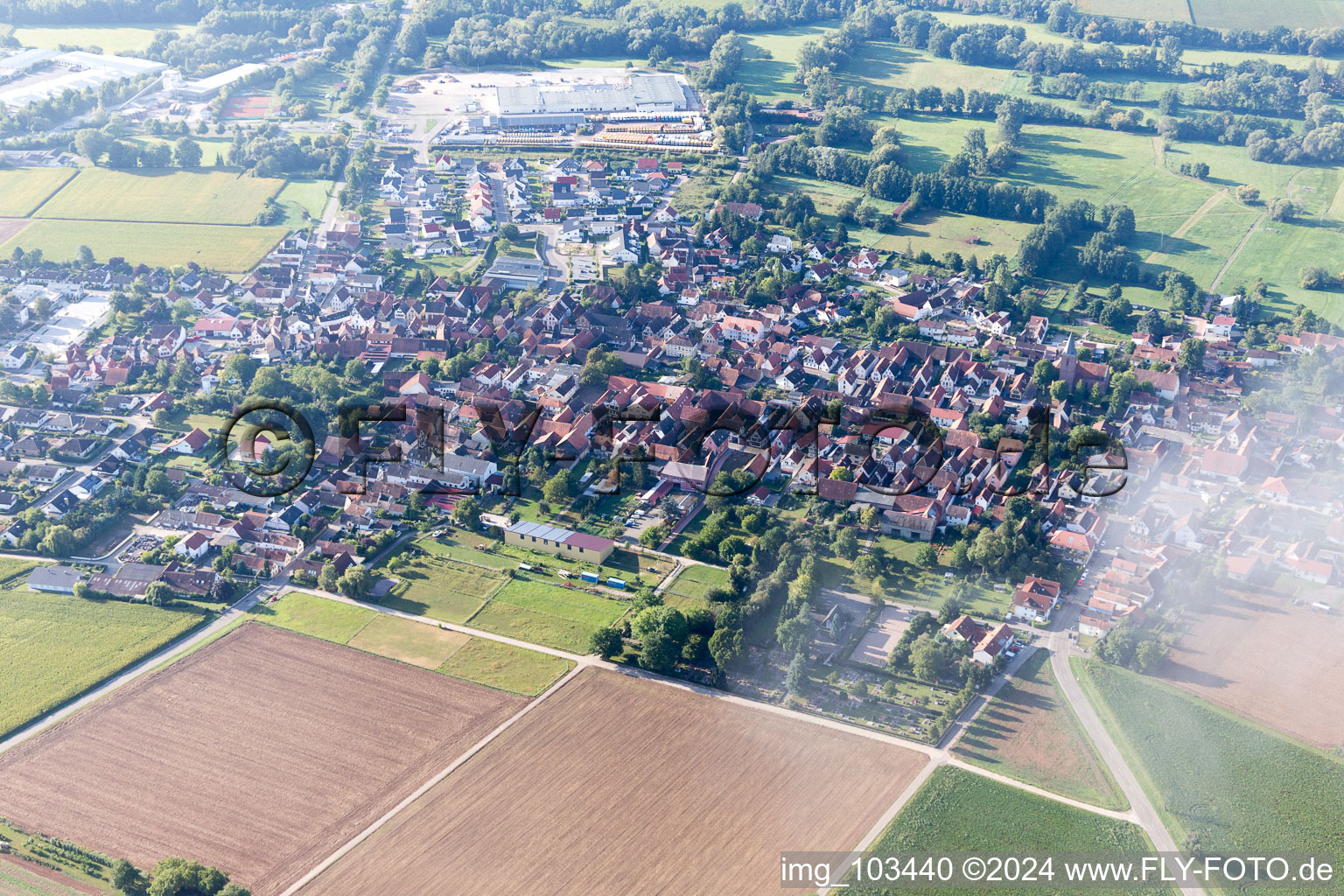 Rohrbach dans le département Rhénanie-Palatinat, Allemagne d'en haut