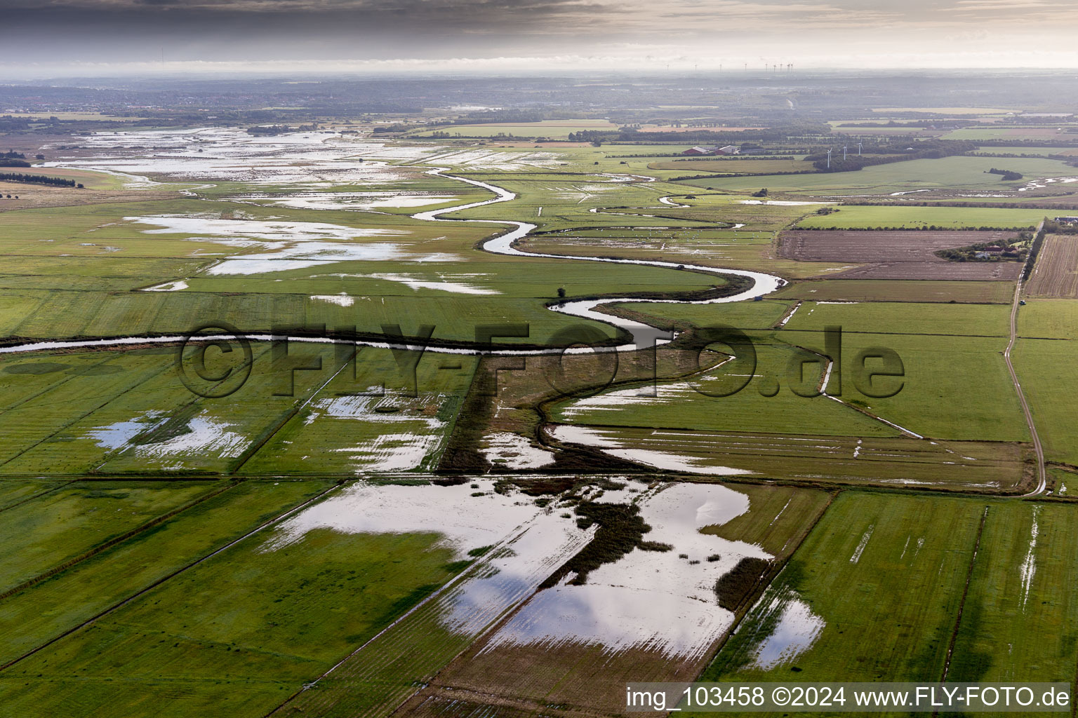 Vue aérienne de Billum dans le département Syddanmark, Danemark