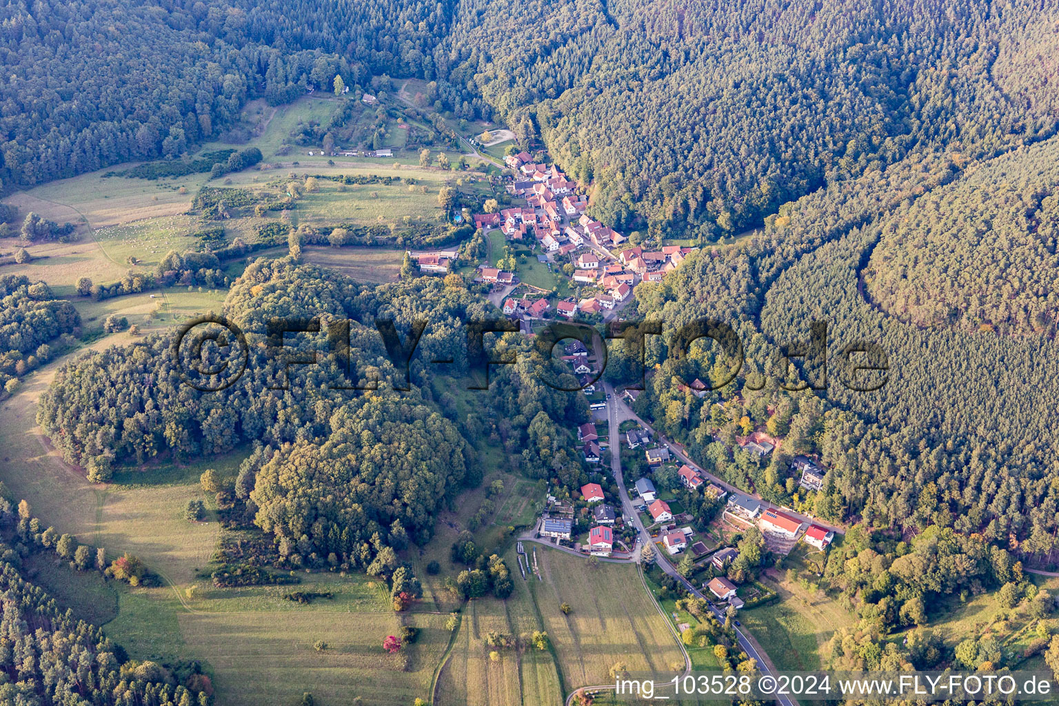 Blankenborn dans le département Rhénanie-Palatinat, Allemagne vu d'un drone