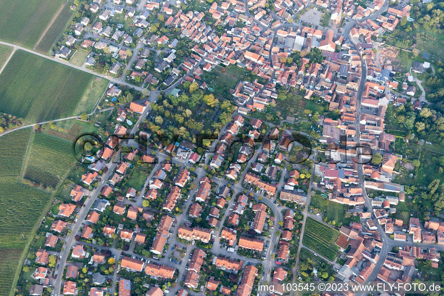 Enregistrement par drone de Quartier Godramstein in Landau in der Pfalz dans le département Rhénanie-Palatinat, Allemagne