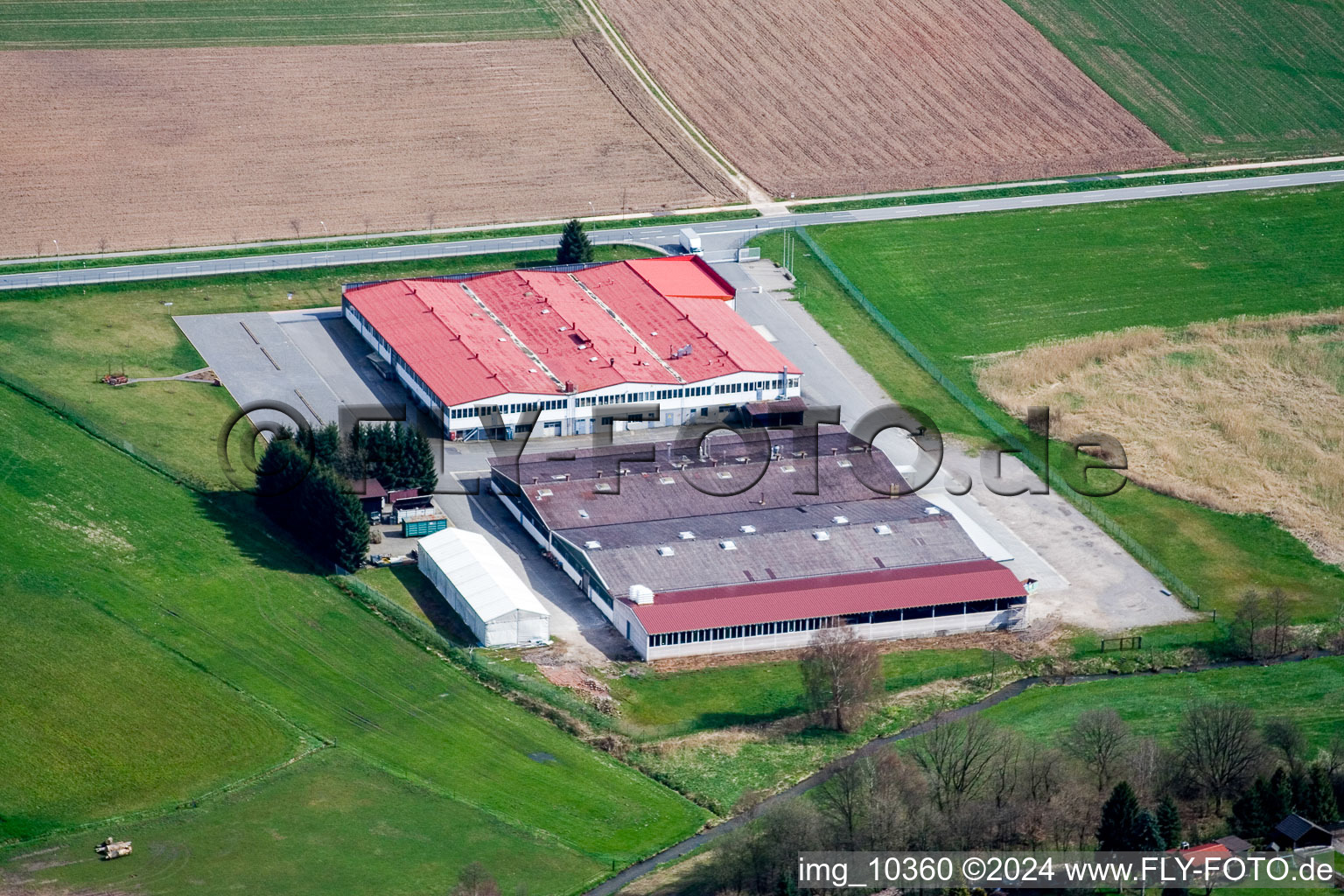 Vue aérienne de Cortec à le quartier Affolterbach in Wald-Michelbach dans le département Hesse, Allemagne