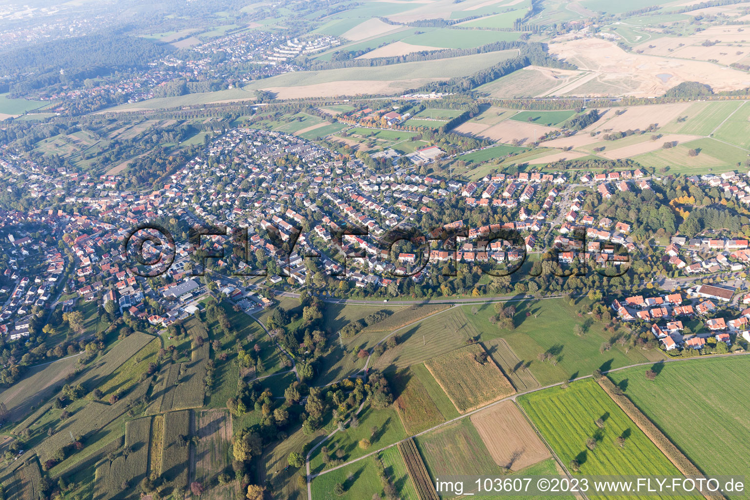 Photographie aérienne de Quartier Palmbach in Karlsruhe dans le département Bade-Wurtemberg, Allemagne