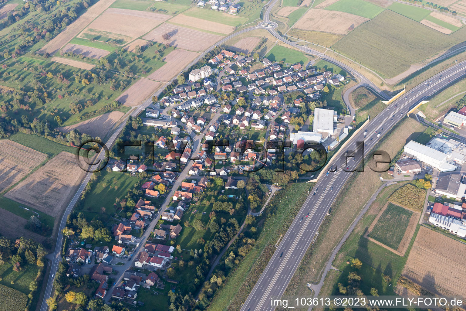 Vue aérienne de Darmsbach dans le département Bade-Wurtemberg, Allemagne