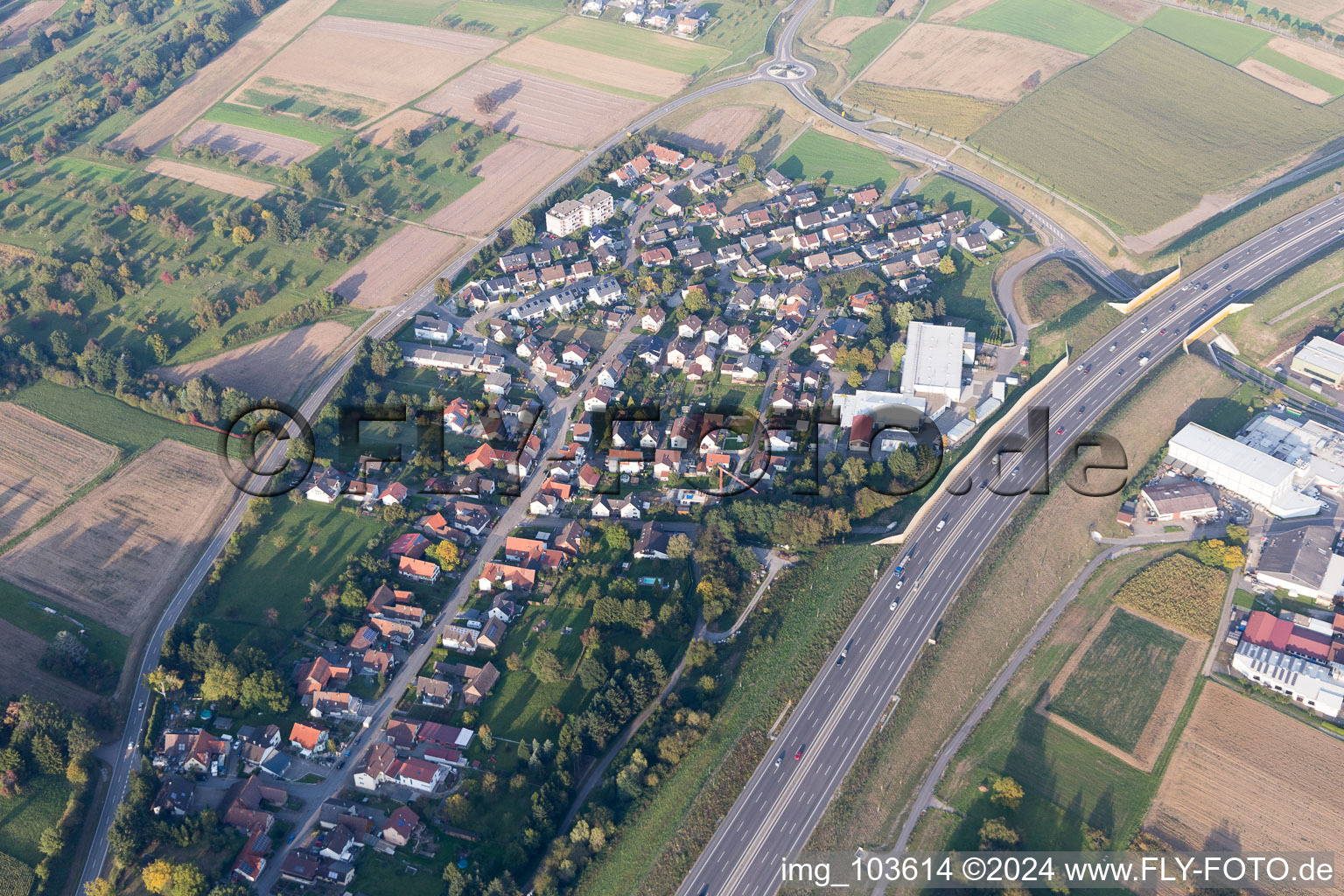 Vue aérienne de Darmsbach dans le département Bade-Wurtemberg, Allemagne