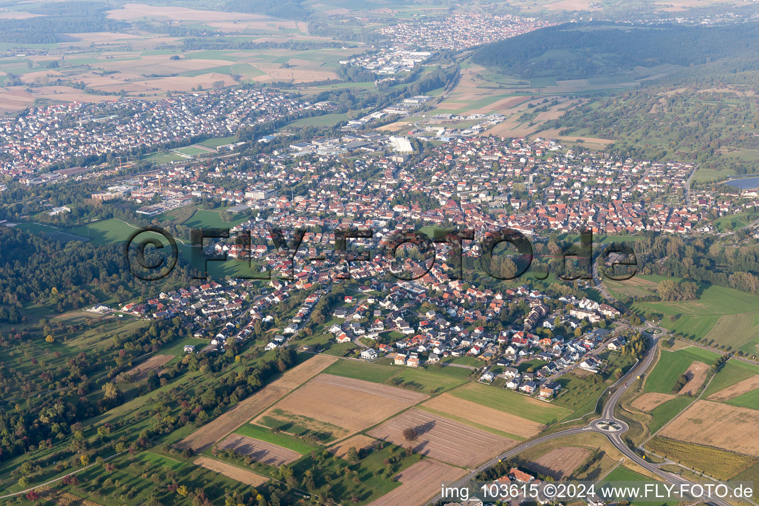 Photographie aérienne de Darmsbach dans le département Bade-Wurtemberg, Allemagne