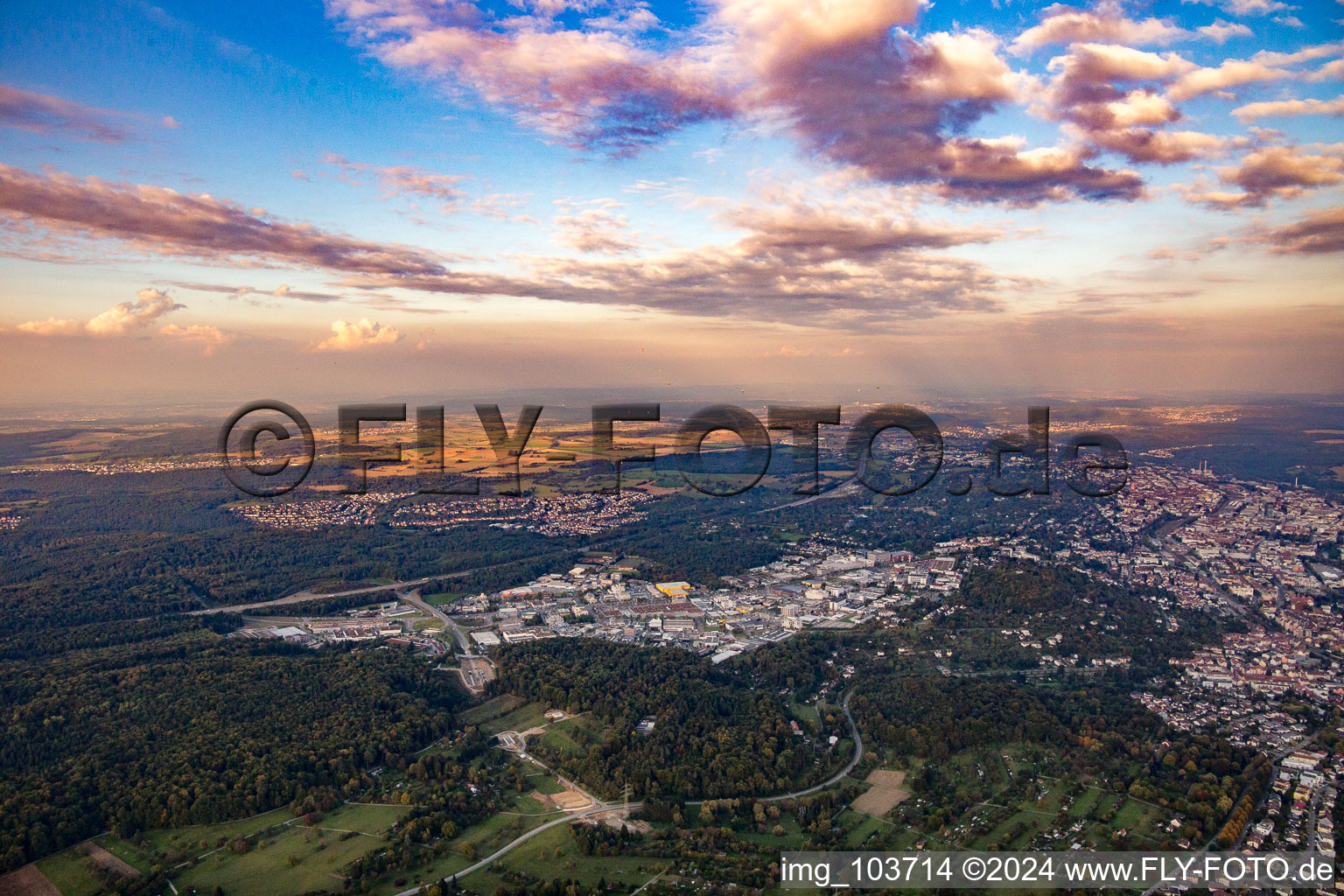 Pforzheim dans le département Bade-Wurtemberg, Allemagne vue d'en haut