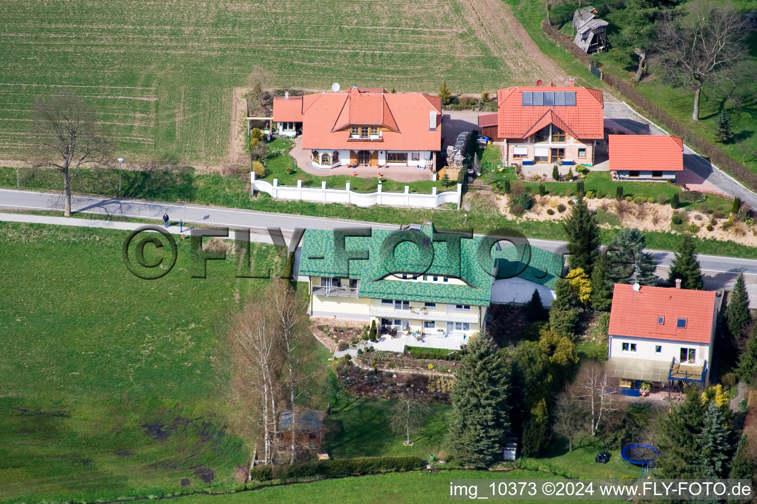 Quartier Affolterbach in Wald-Michelbach dans le département Hesse, Allemagne depuis l'avion