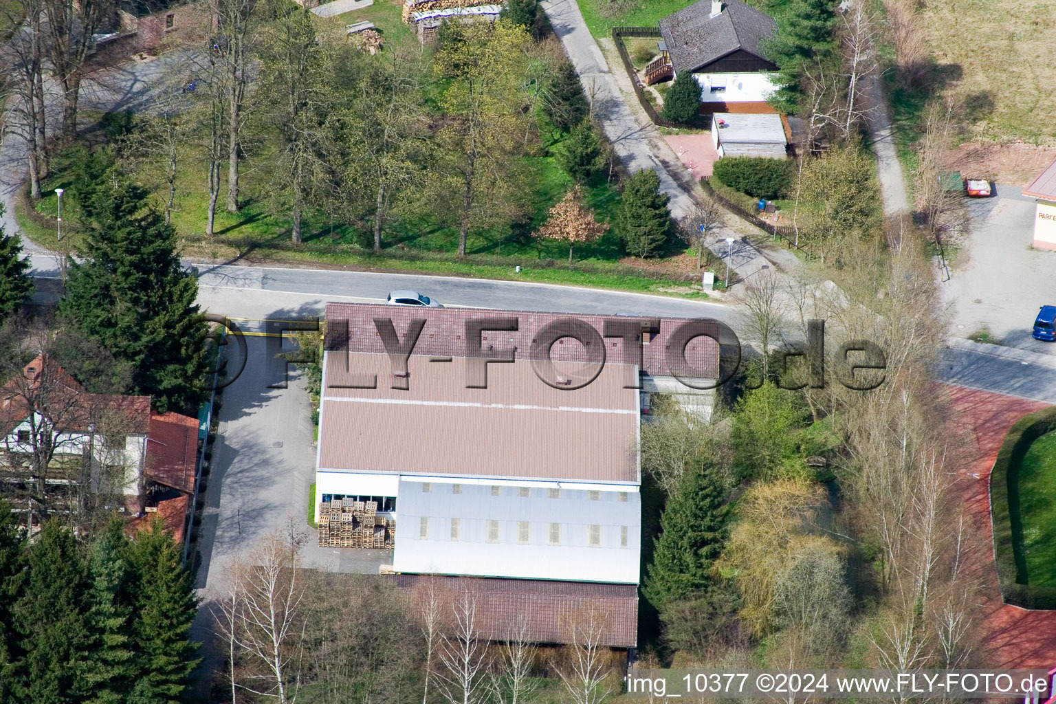 Quartier Affolterbach in Wald-Michelbach dans le département Hesse, Allemagne vue du ciel