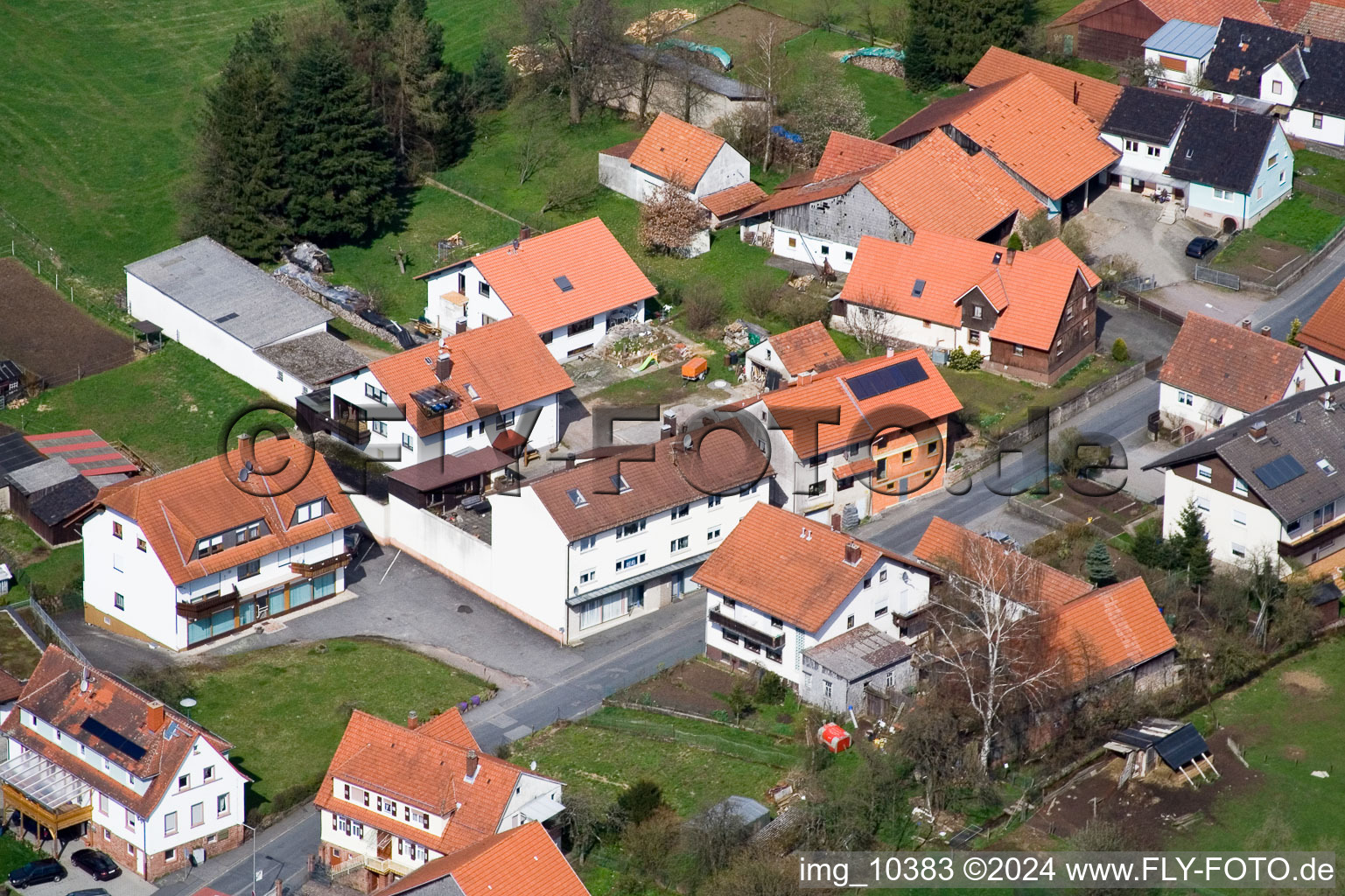 Quartier Affolterbach in Wald-Michelbach dans le département Hesse, Allemagne d'un drone