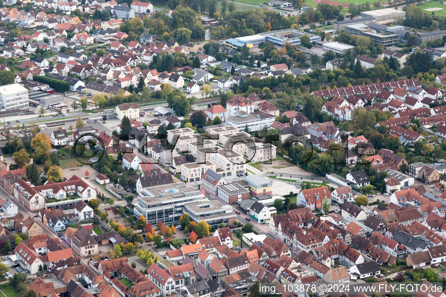 Kandel dans le département Rhénanie-Palatinat, Allemagne vue d'en haut