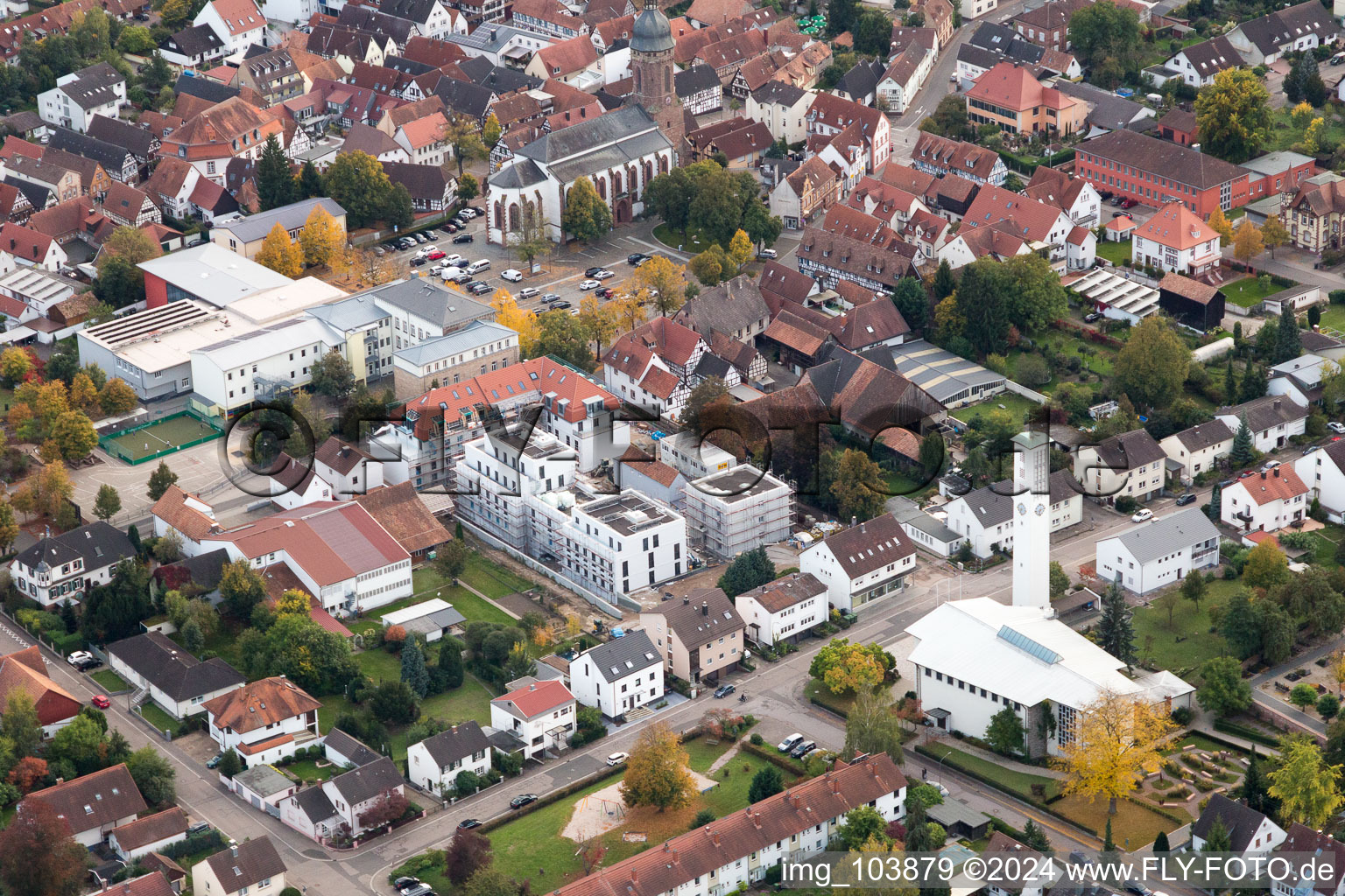 Kandel dans le département Rhénanie-Palatinat, Allemagne depuis l'avion