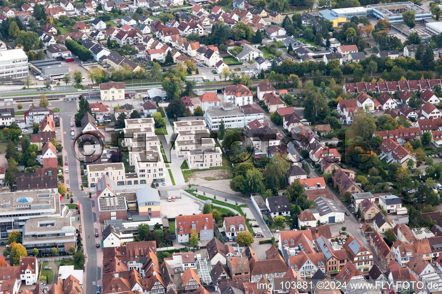 Kandel dans le département Rhénanie-Palatinat, Allemagne vue du ciel