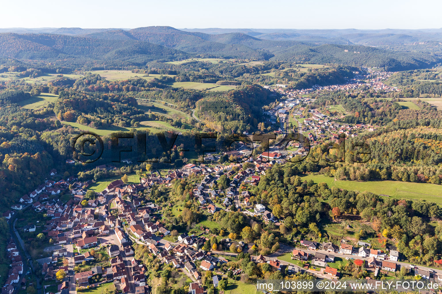 Bundenthal dans le département Rhénanie-Palatinat, Allemagne d'en haut